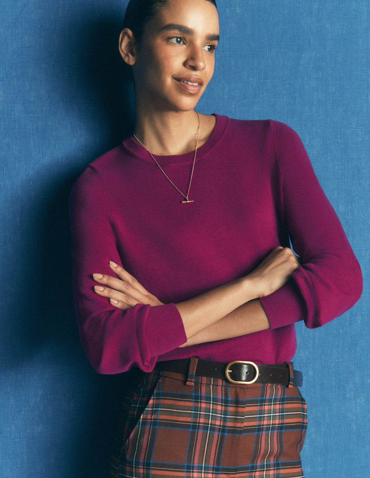 Camilla Cotton Crew Jumper-Potion purple-4
