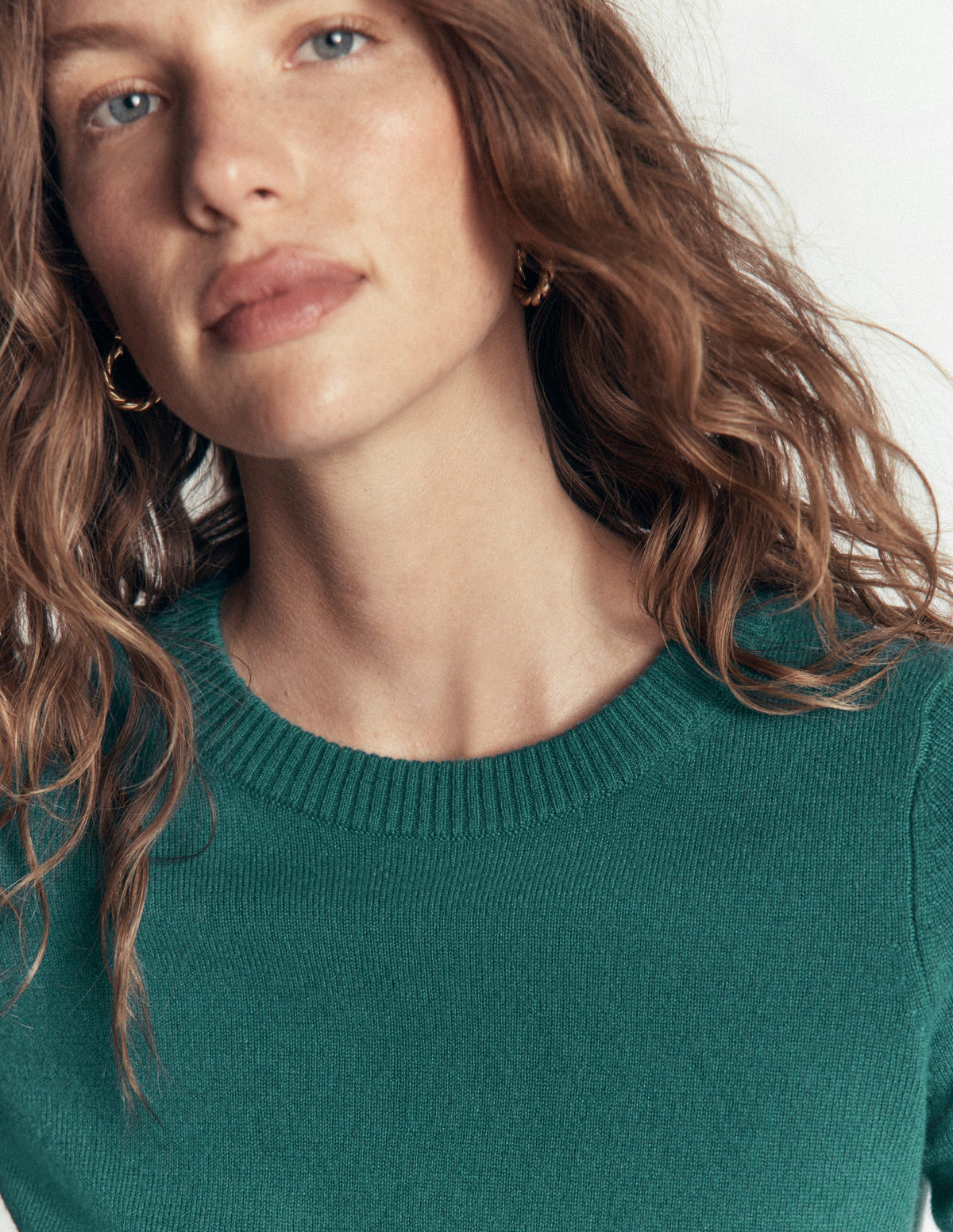 Elsie Cashmere Crew Jumper-Deep Sea Depths - Image 2