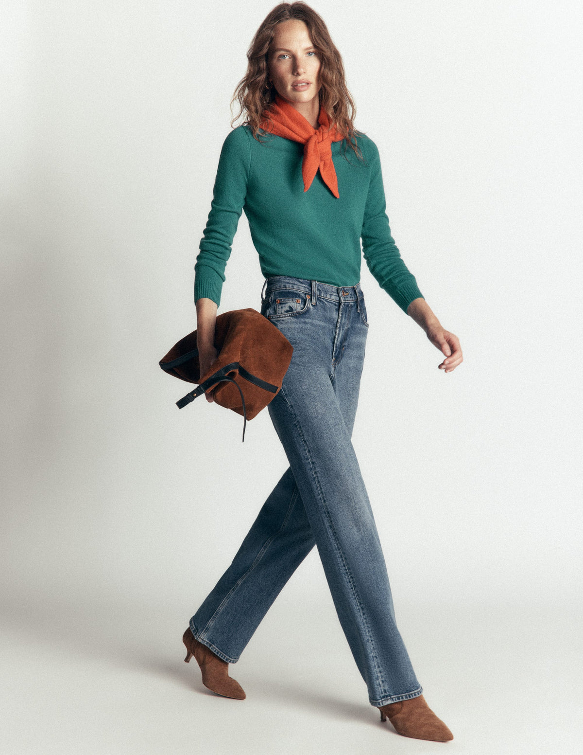 Elsie Cashmere Crew Jumper-Deep Sea Depths - Image 4