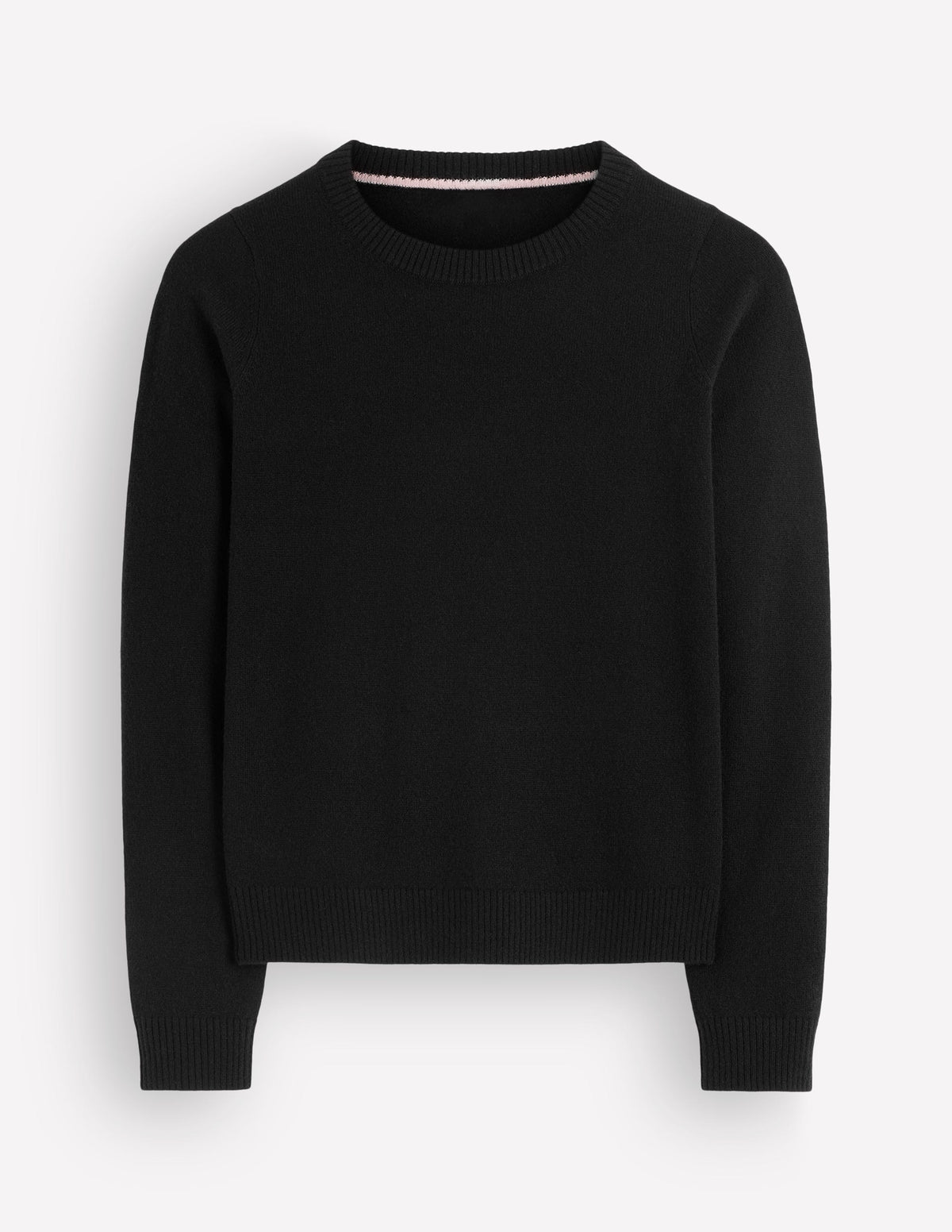 Elsie Cashmere Crew Jumper-Black - Image 5