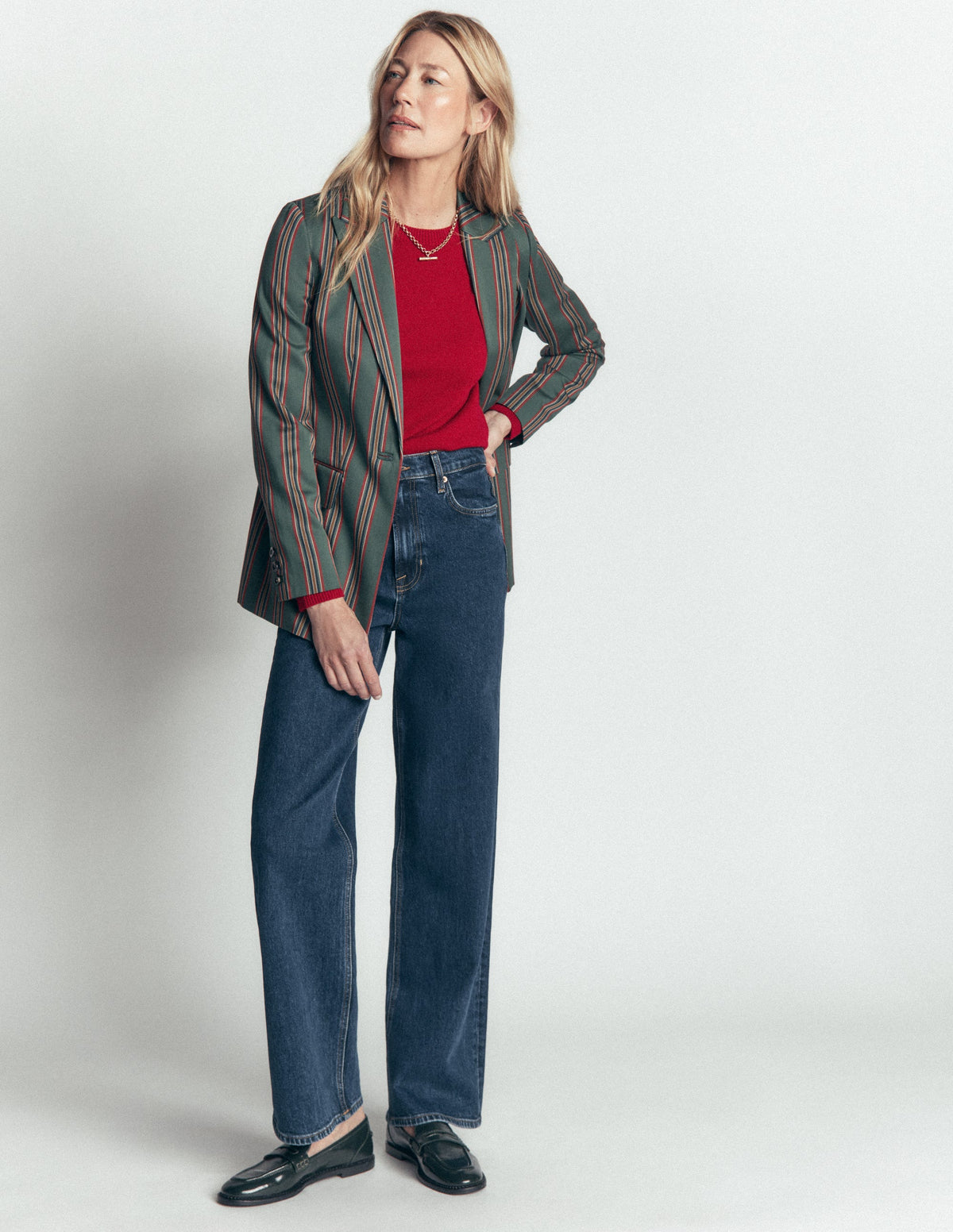Elsie Cashmere Crew Jumper-Poppy Red - Image 4