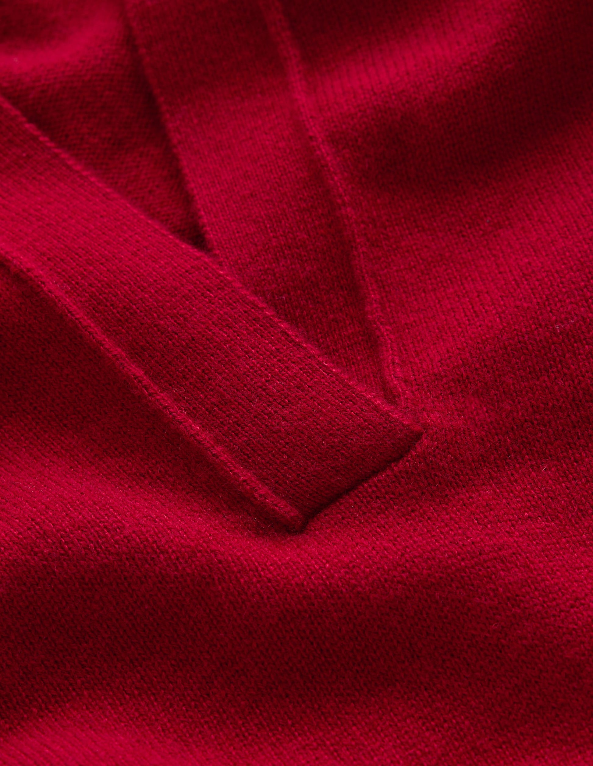 Elsie Cashmere Henley Jumper-Crimson Red-7