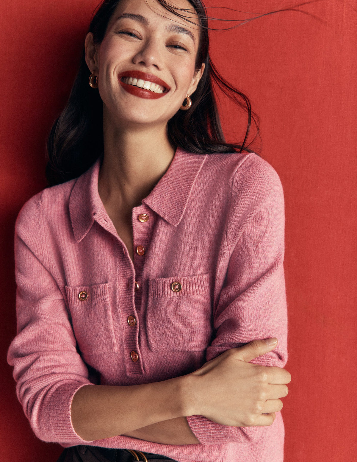 Marianne Merino Wool Jumper-Pink Heather-3
