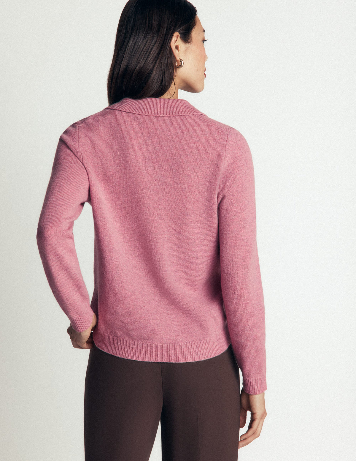 Marianne Merino Wool Jumper-Pink Heather-4