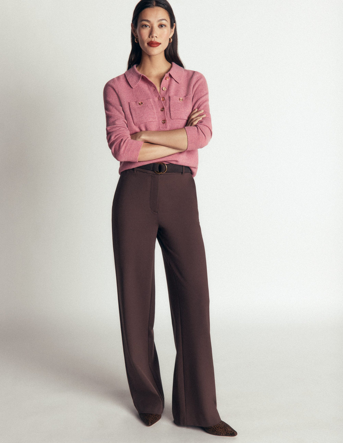 Marianne Merino Wool Jumper-Pink Heather-5