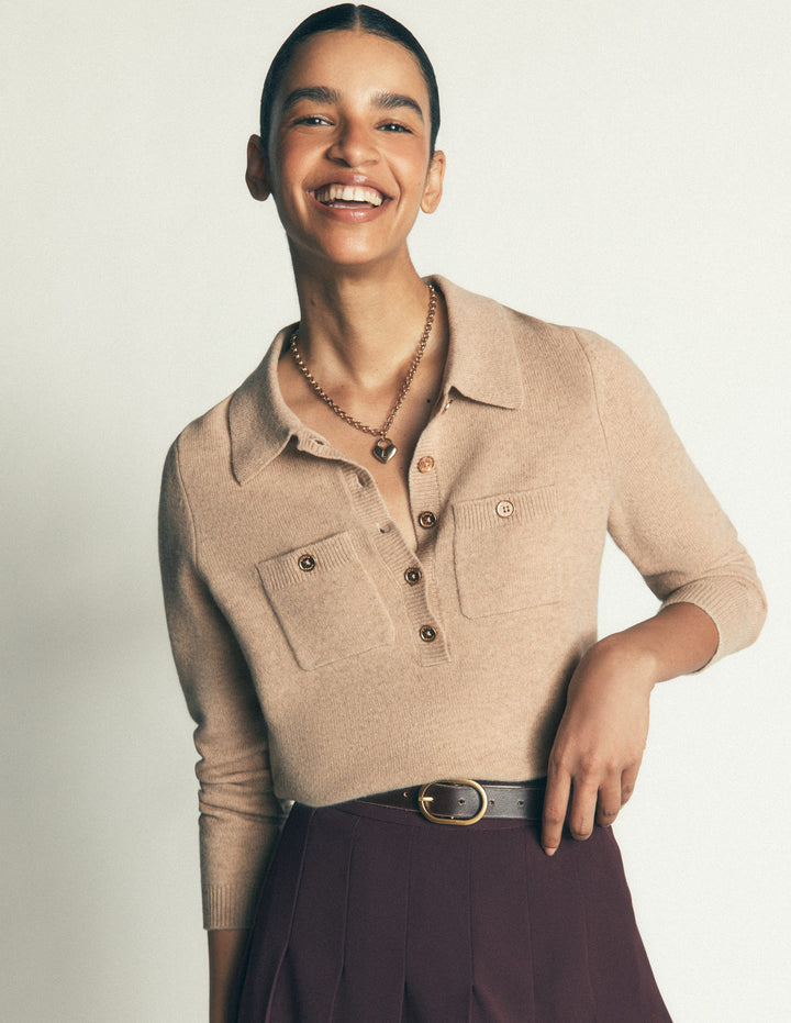 Marianne Merino Wool Jumper-Oatmeal