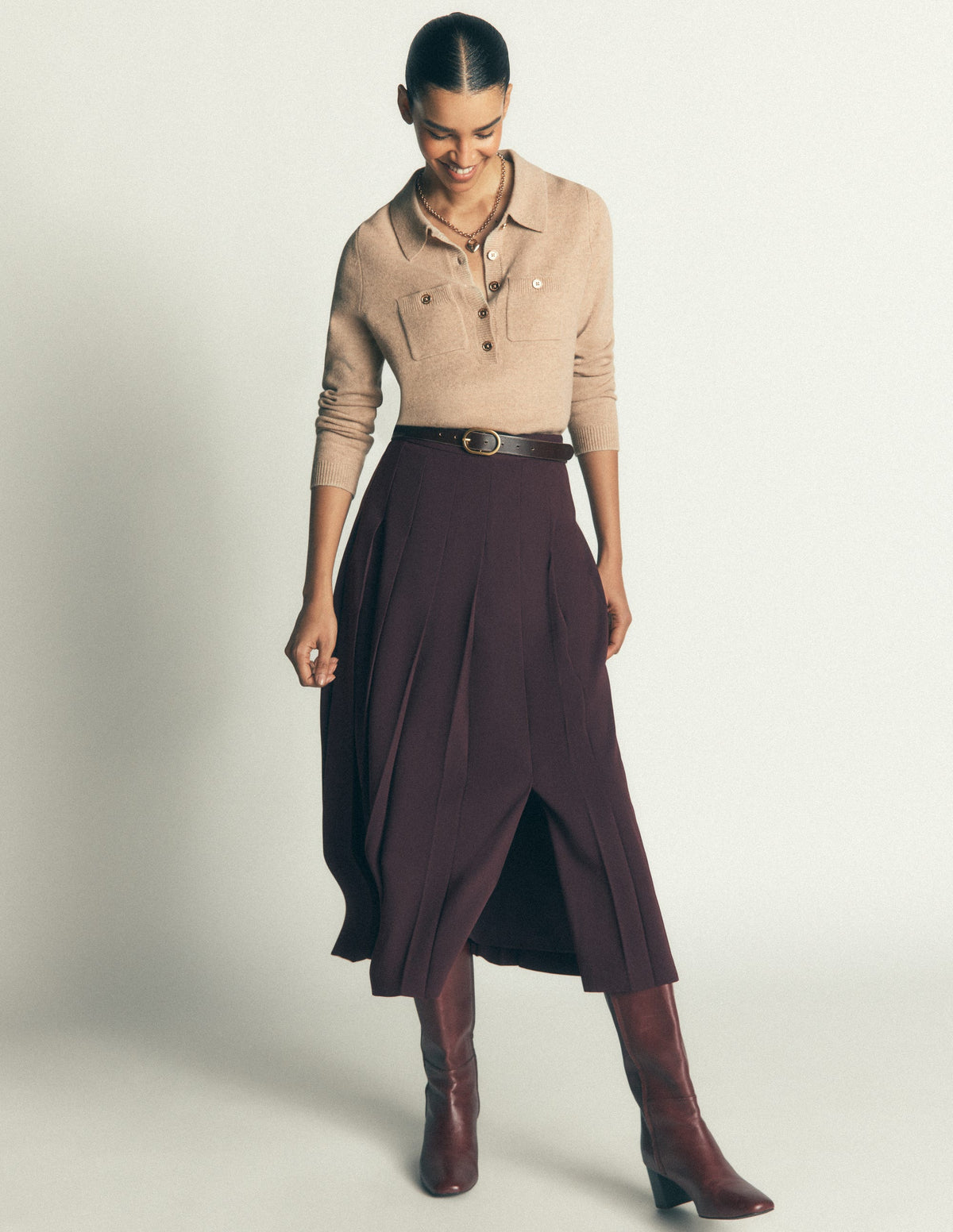 Marianne Merino Wool Jumper-Oatmeal - Image 4