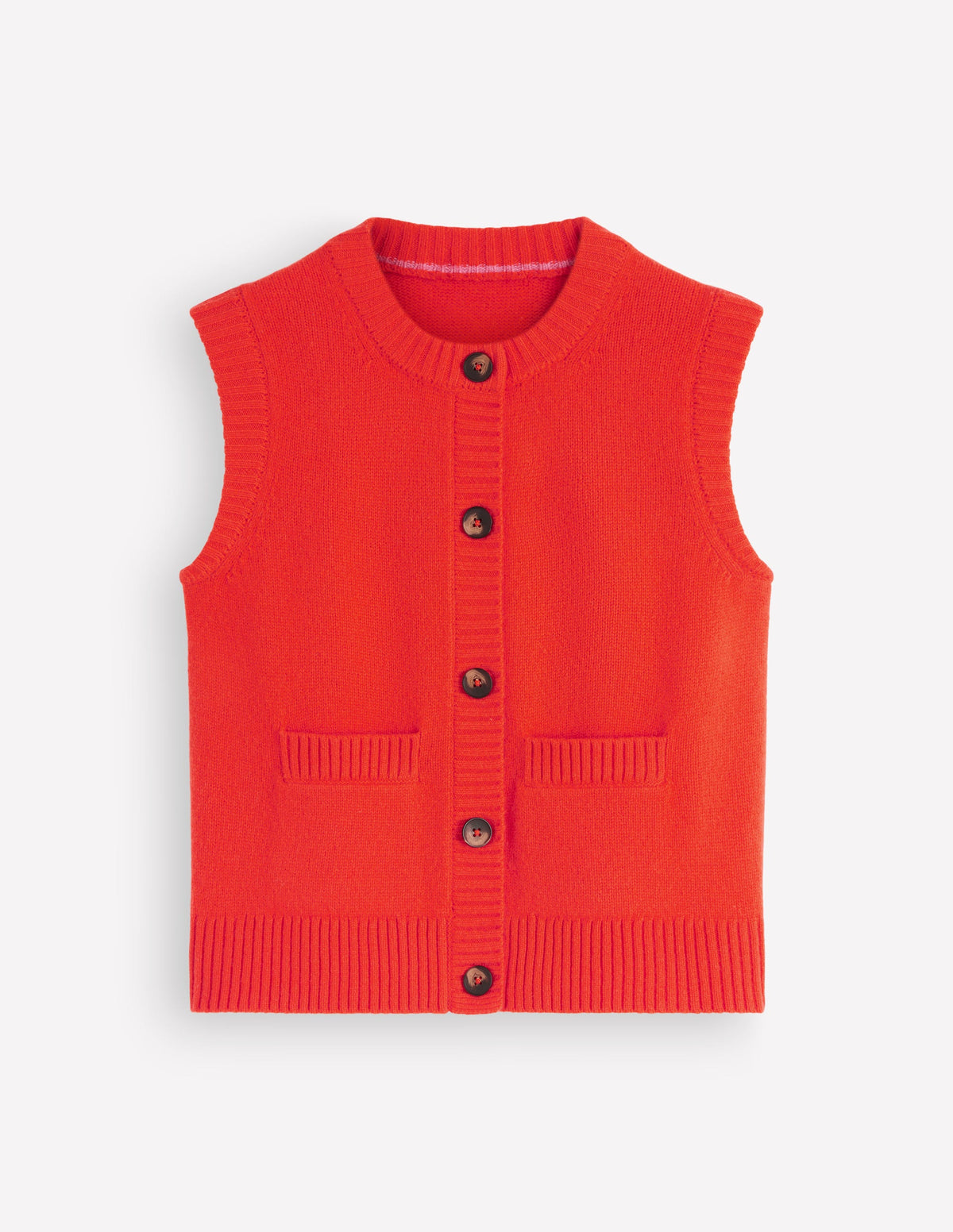 Marta Merino Wool Waistcoat-Sunset Orange - Image 5