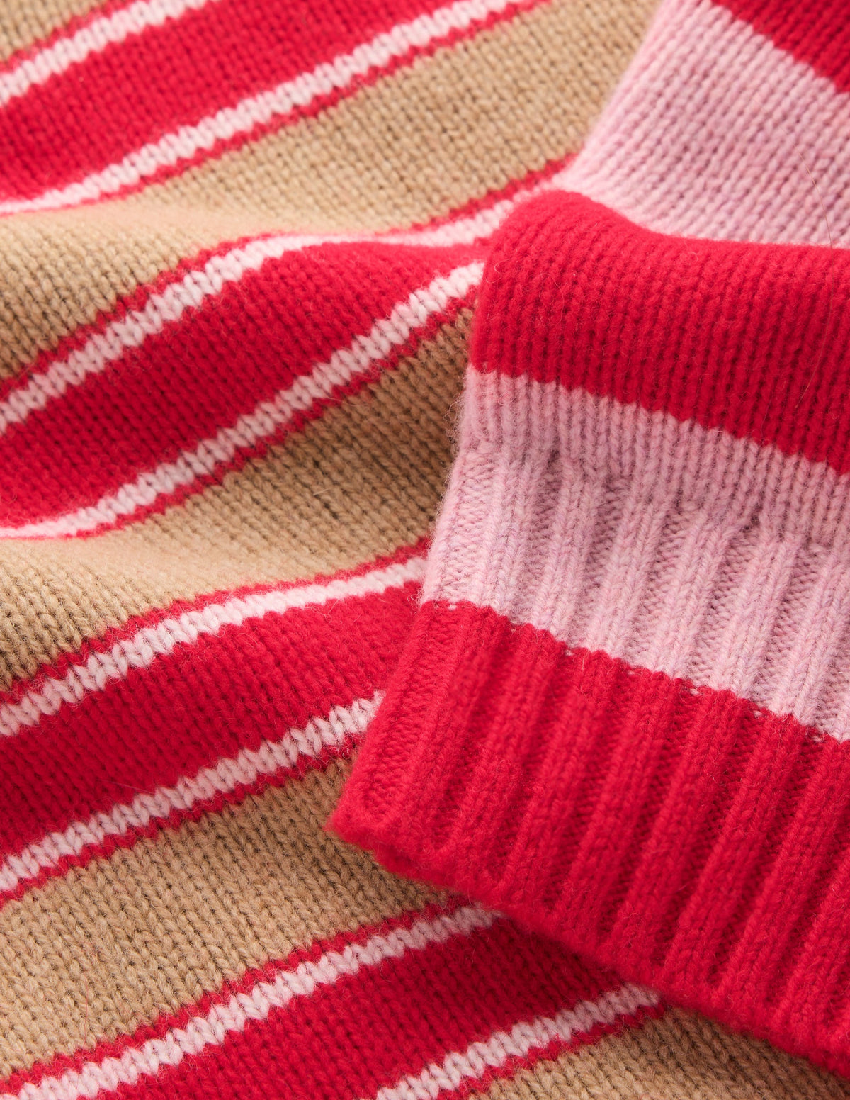 Marta Merino Wool Crew Jumper-Hotch Stripe - Image 7