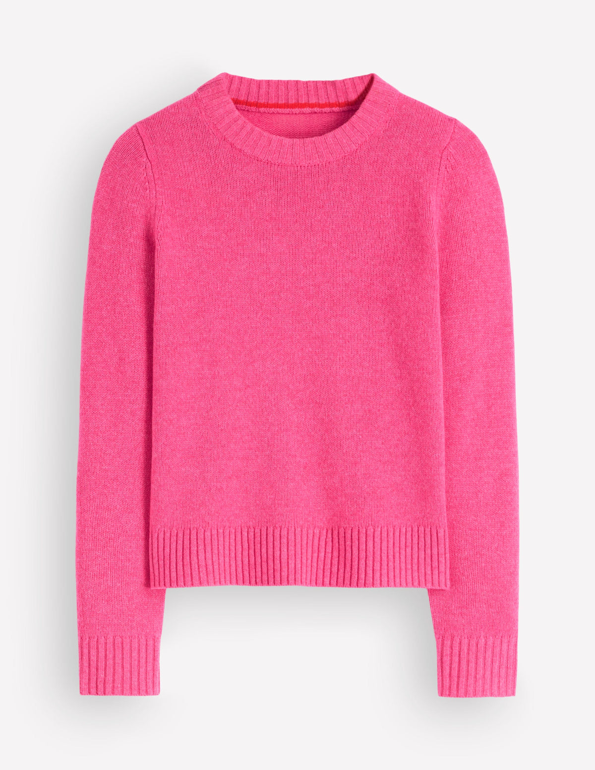 Marta Merino Wool Crew Jumper-Pink Power-6