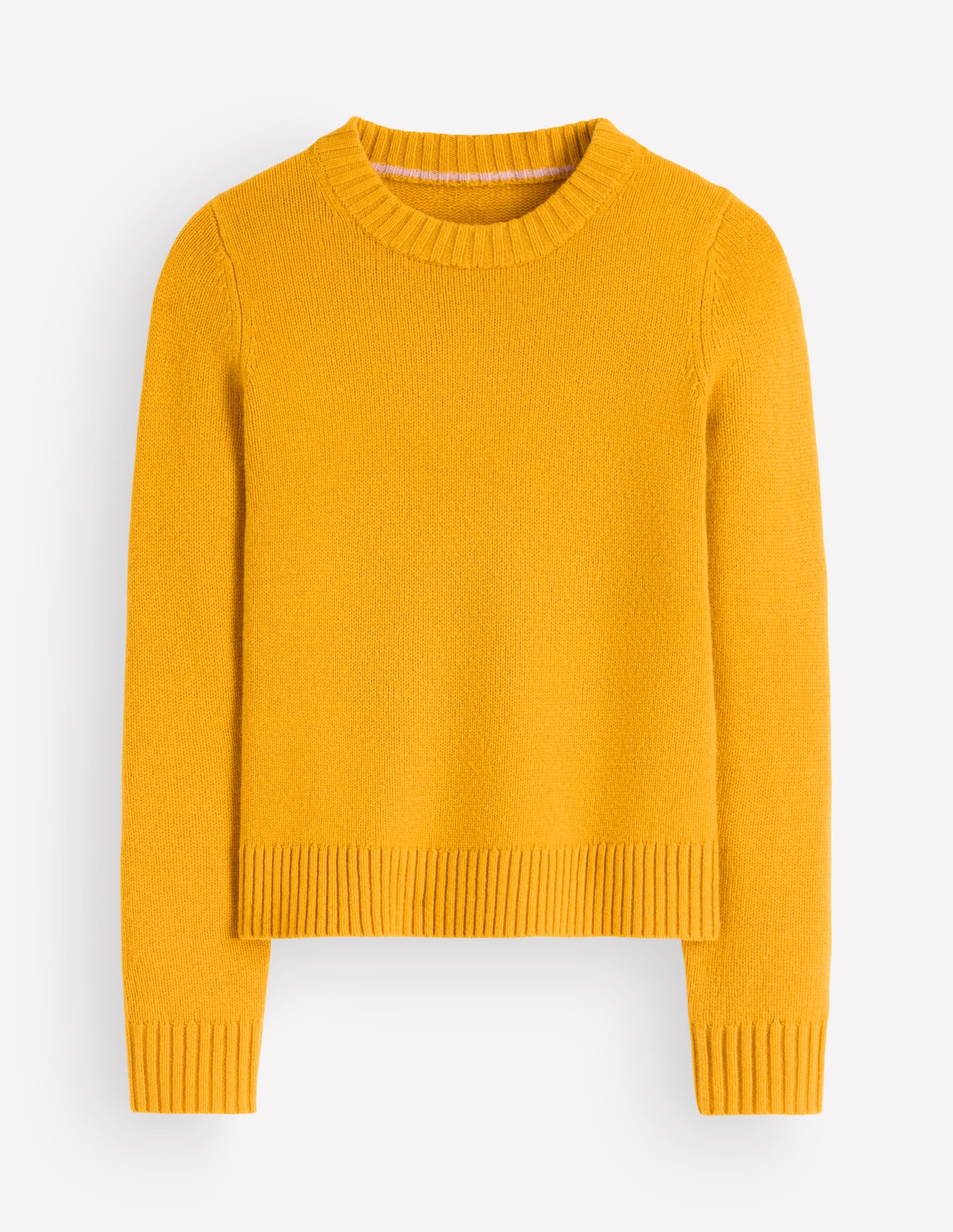 Marta Merino Wool Crew Jumper-Honey Yellow - Image 7
