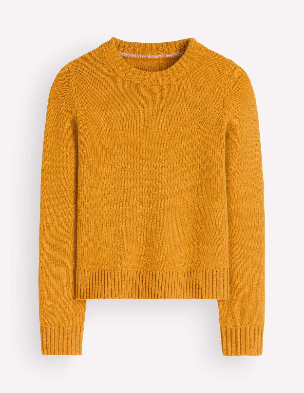 Marta Merino Wool Crew Jumper-Honey Yellow - Image 7