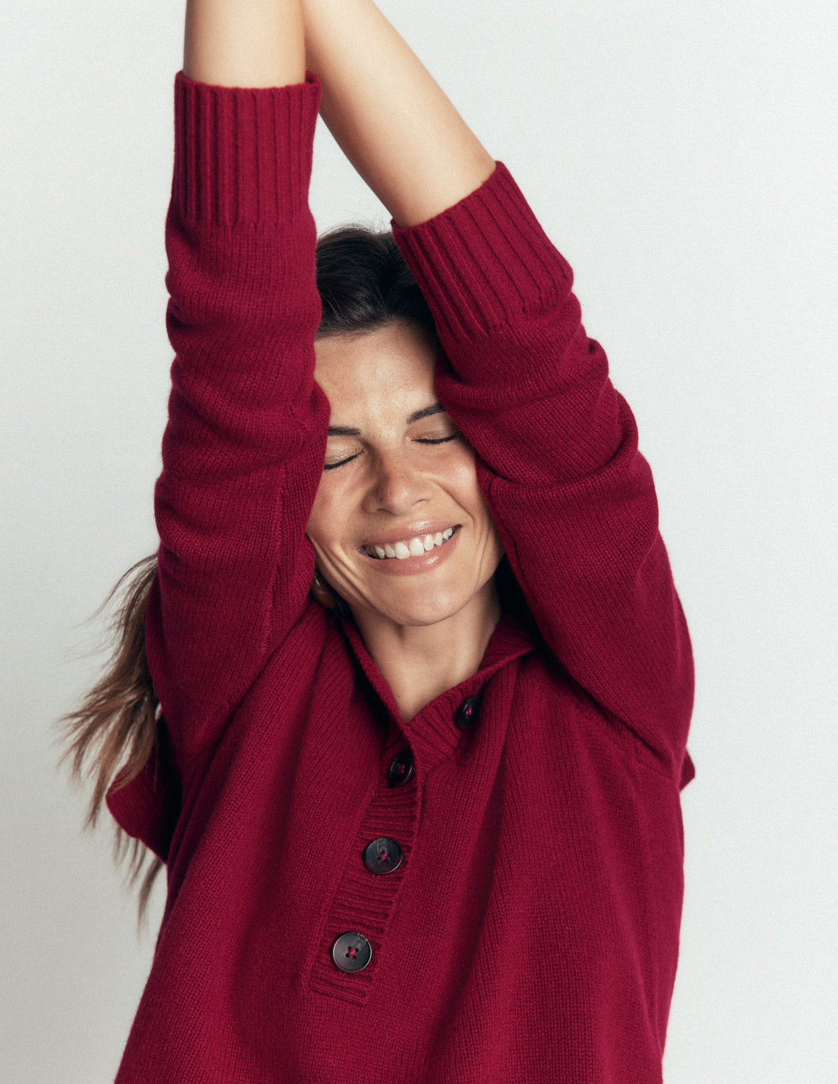 Marta Merino Wool Sailor Top-Pinotage-2