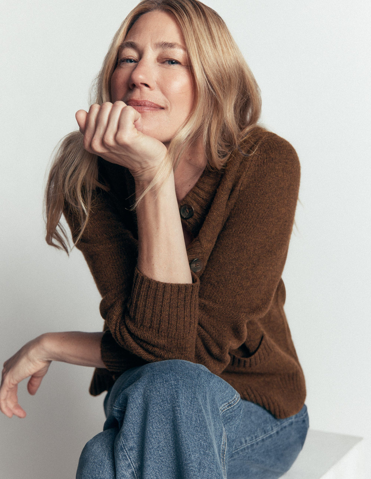 Marta Merino Wool Cardigan-Raw Umber-5