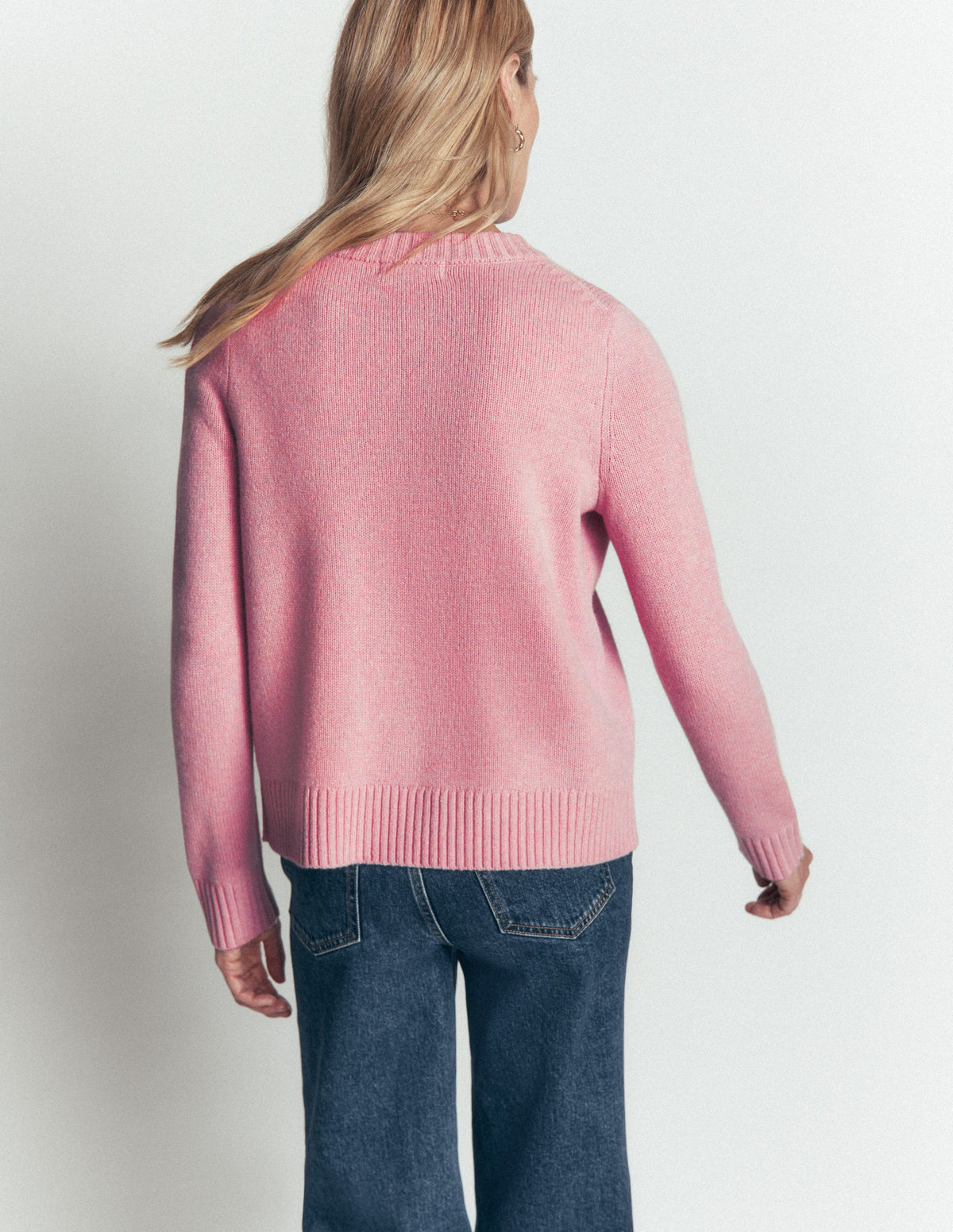 Marta Merino Wool Cardigan-Spring Blossom Pink-4