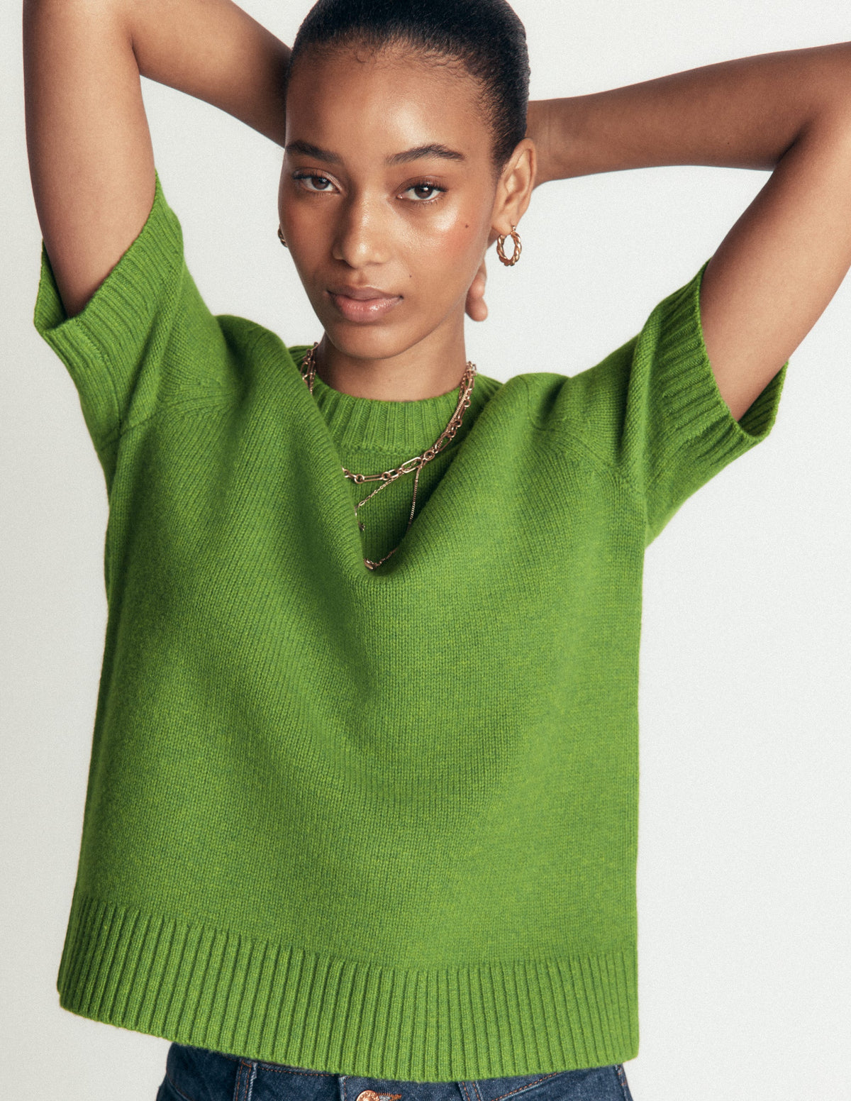 Marta Merino Wool T-shirt-Juicy Apple-2