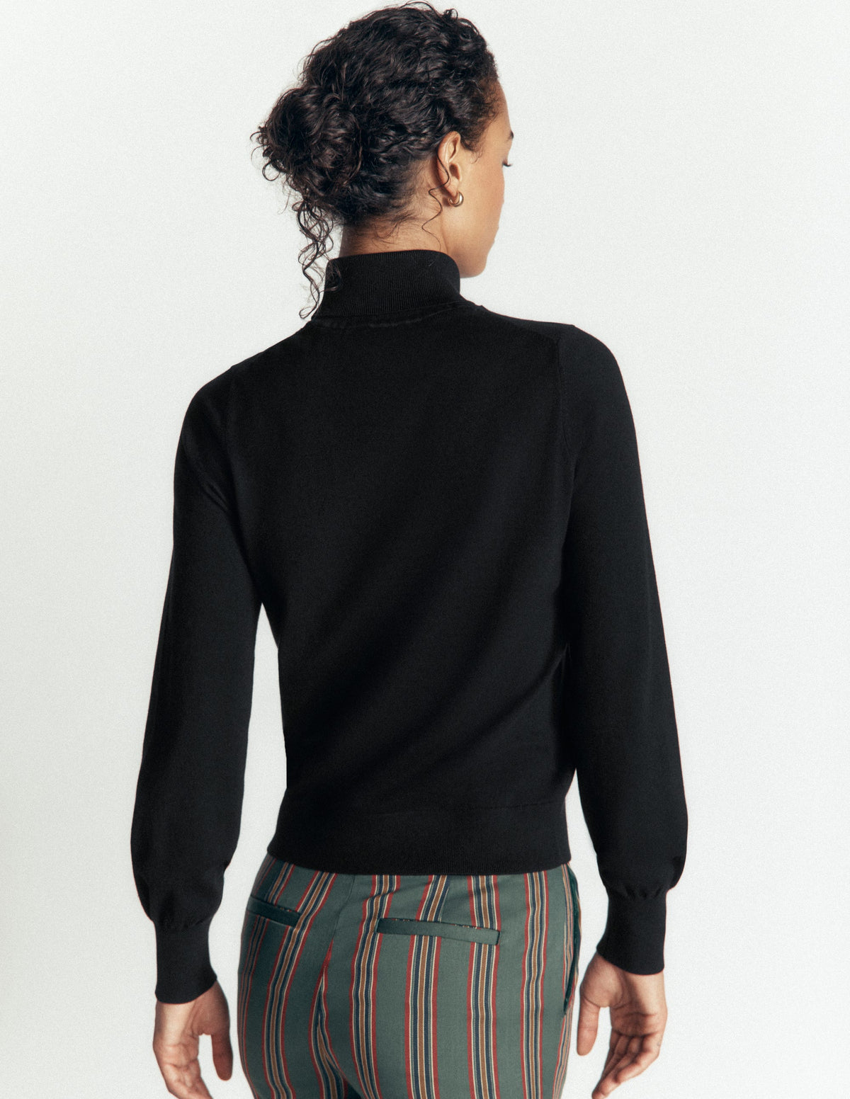 Camilla Roll Neck Jumper-Black-3