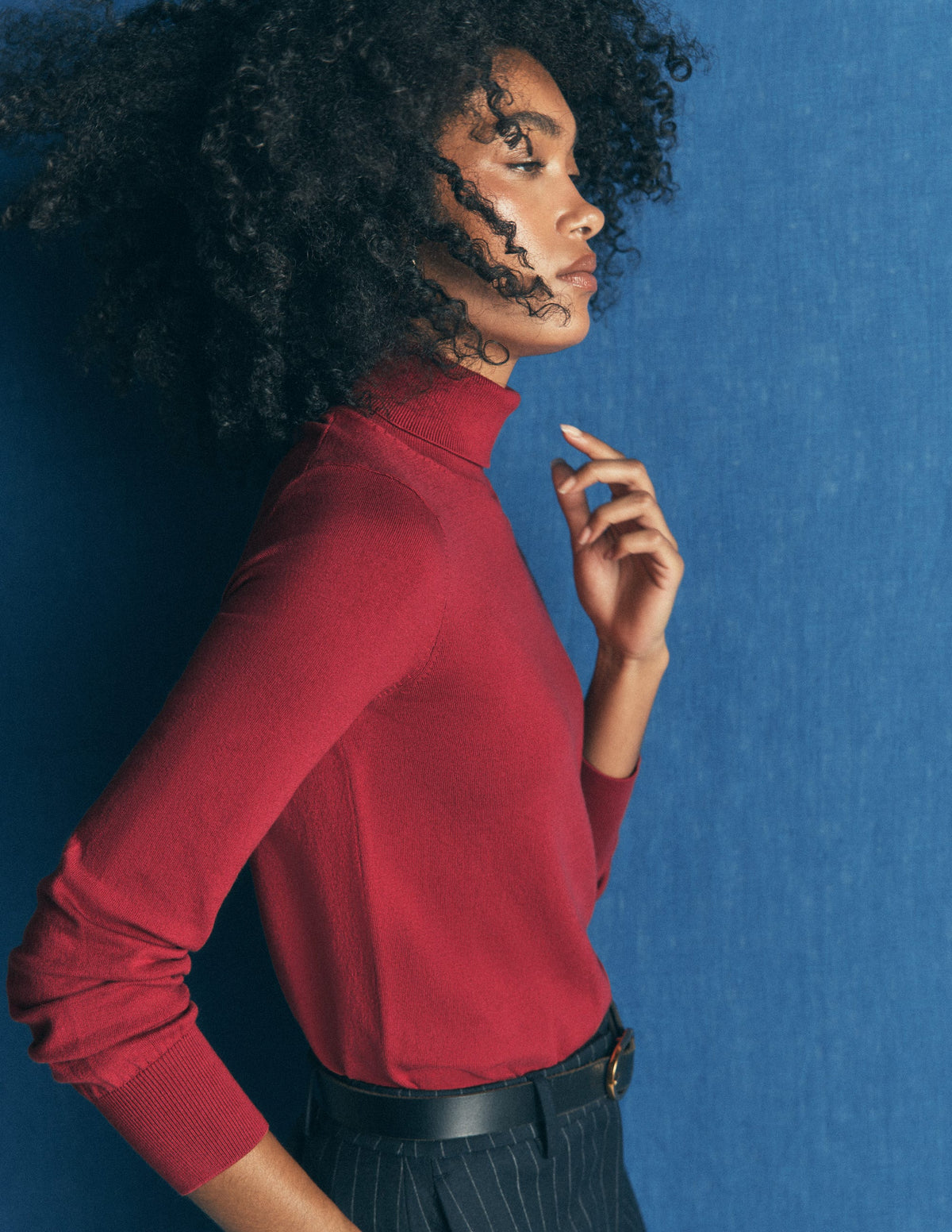 Camilla Roll Neck Jumper-Red Earth-2