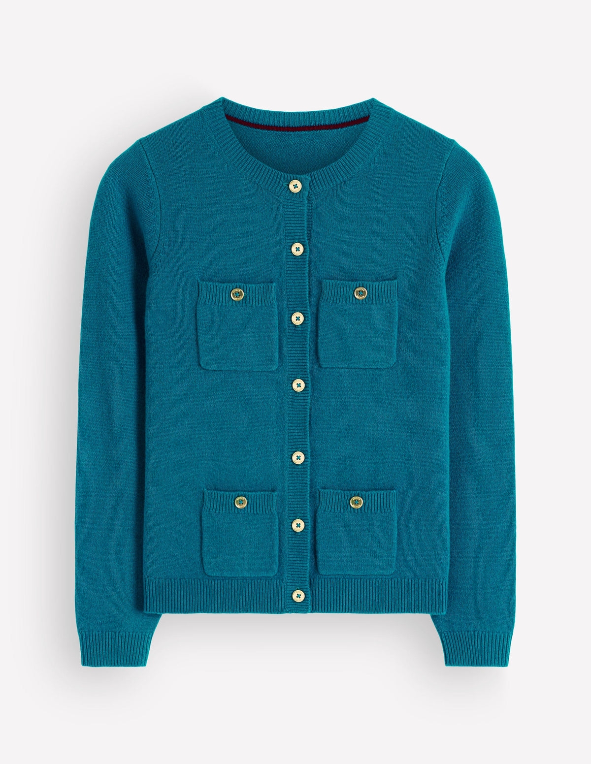 Marianne Merino Wool Cardigan-Storm Blue - Image 4