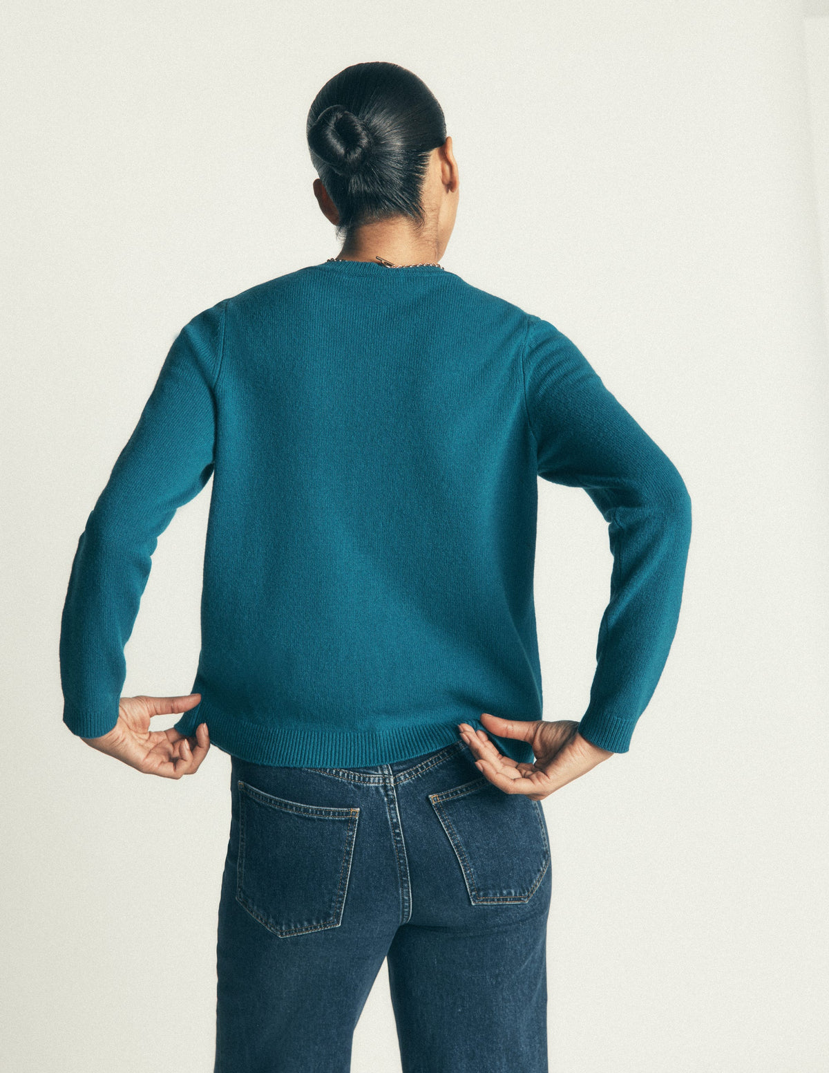 Marianne Merino Wool Cardigan-Storm Blue-3