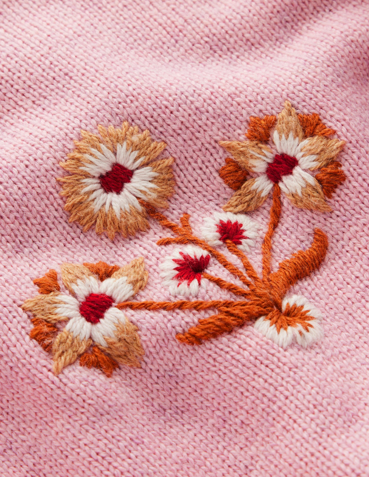 Ella Embroidered Knit Jumper-Spring Blossom Pink, Floral - Image 6