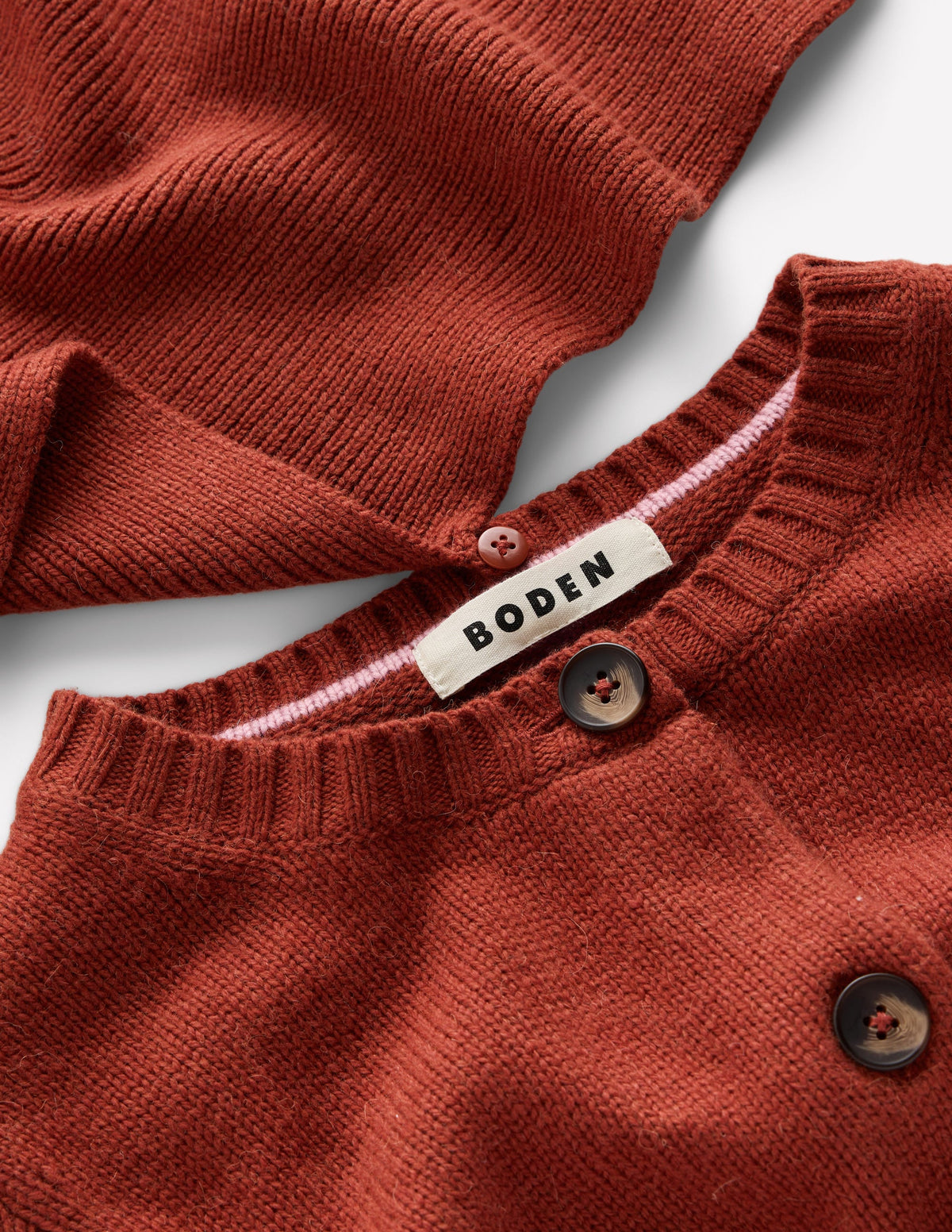 Lydia Tie Neck Knit Cardigan-Burnt Henna-7