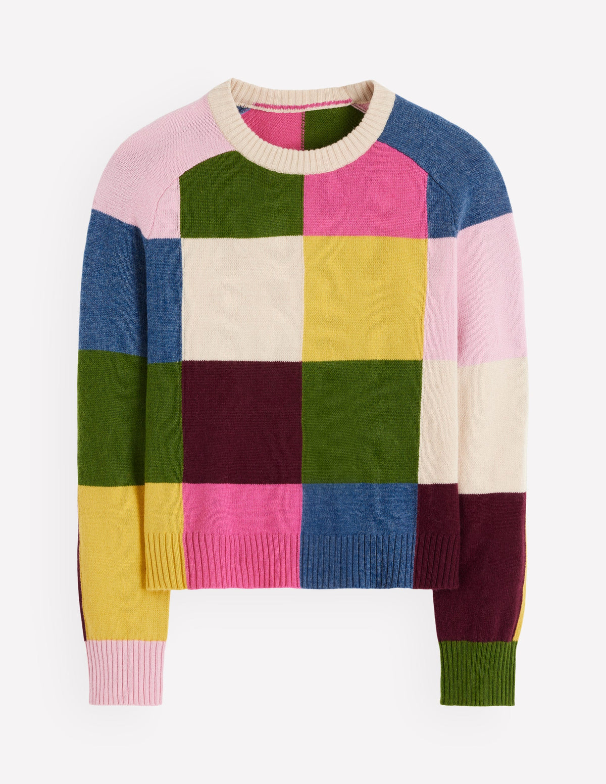 Ariadne Wool Blend Jumper-Multi Gingham-7