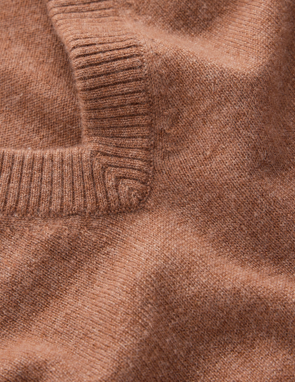 Elsie Cashmere V Neck Jumper-Warm Ginger-7