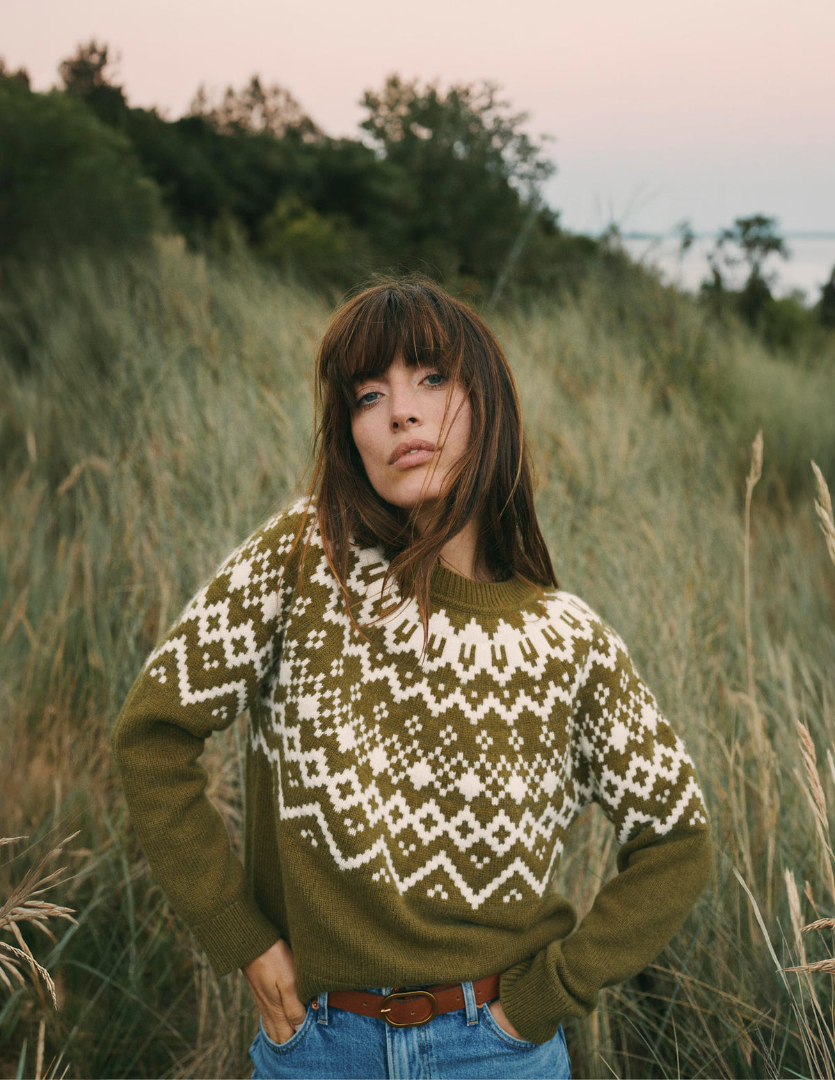Mae Fair Isle Knitted Jumper-Cross Country - Image 1