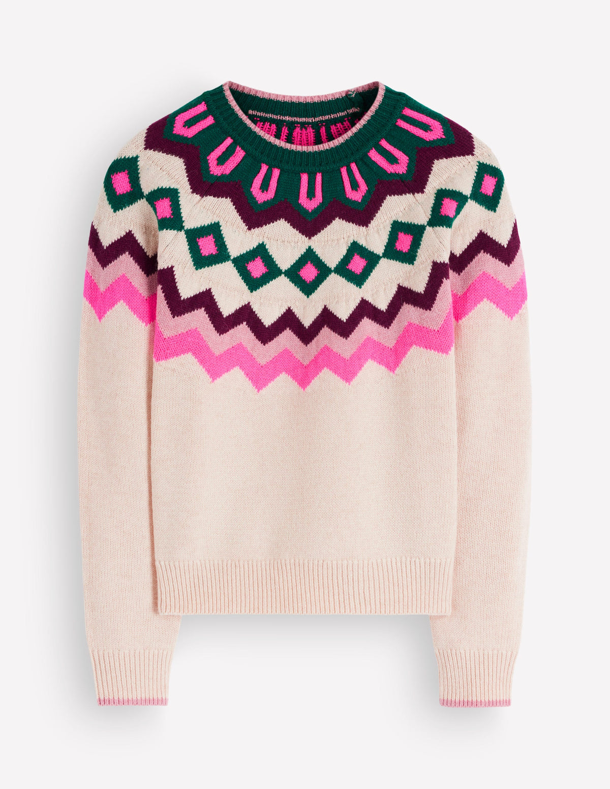 Mae Fair Isle Knitted Jumper-Mink, Fair Isle-8
