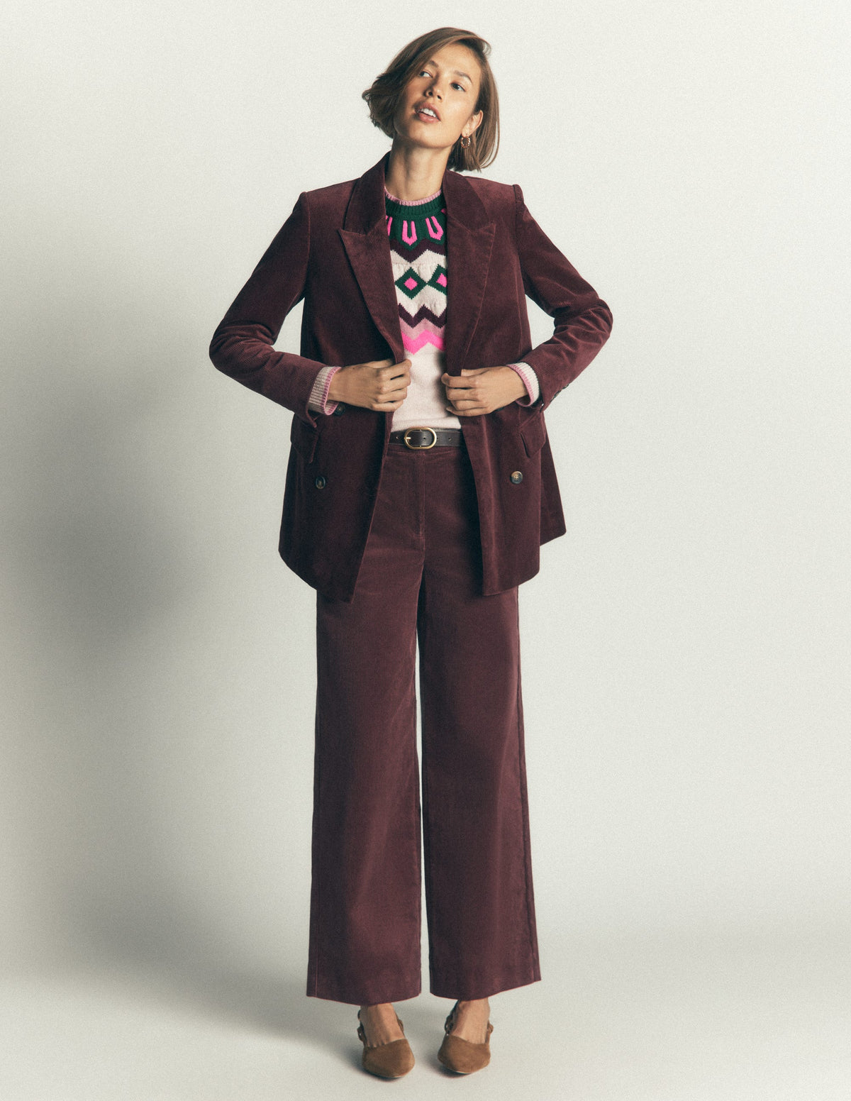 Mae Fair Isle Knitted Jumper-Mink, Fair Isle - Image 6