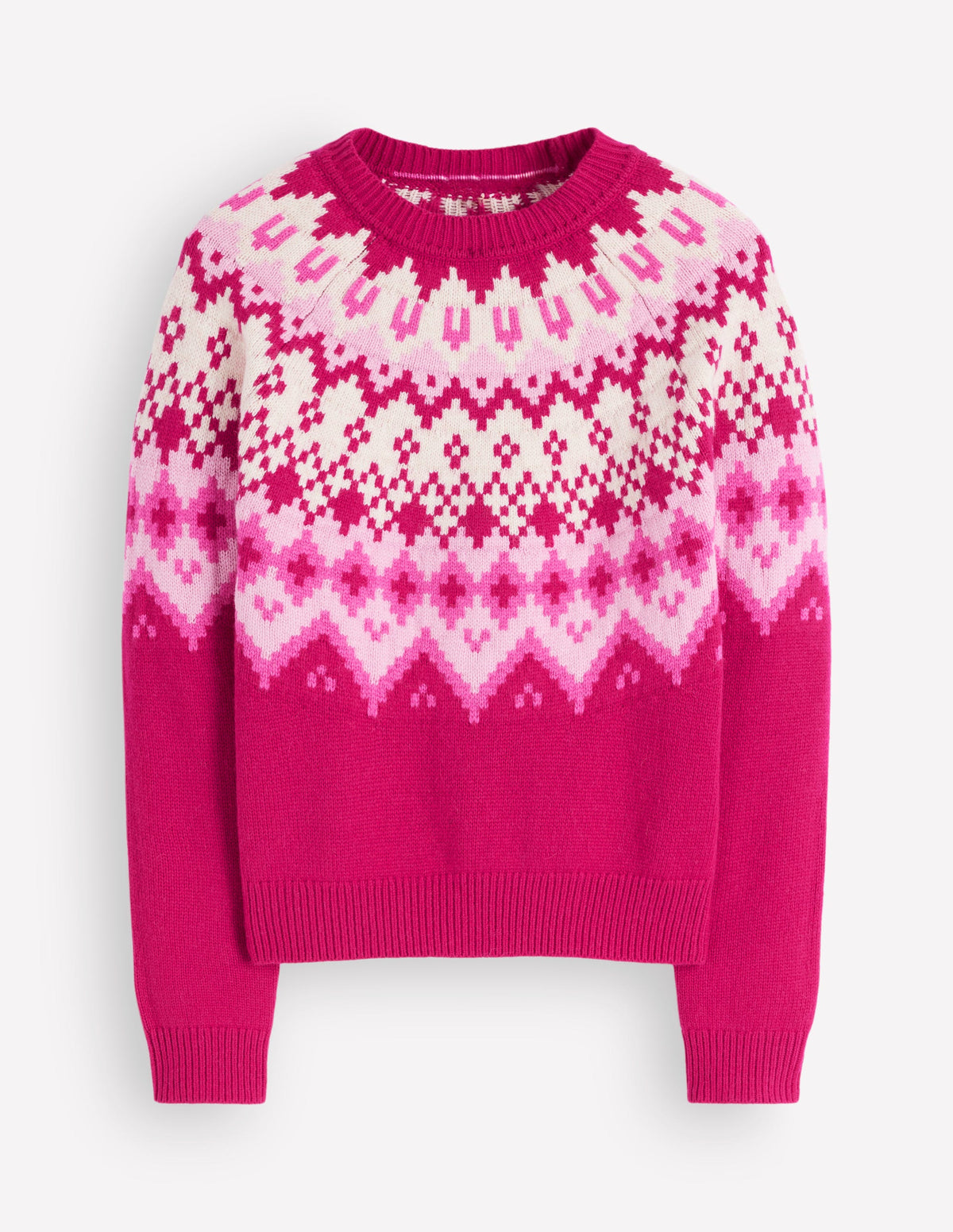 Mae Fair Isle Knitted Jumper-Red Bud Melange - Image 7