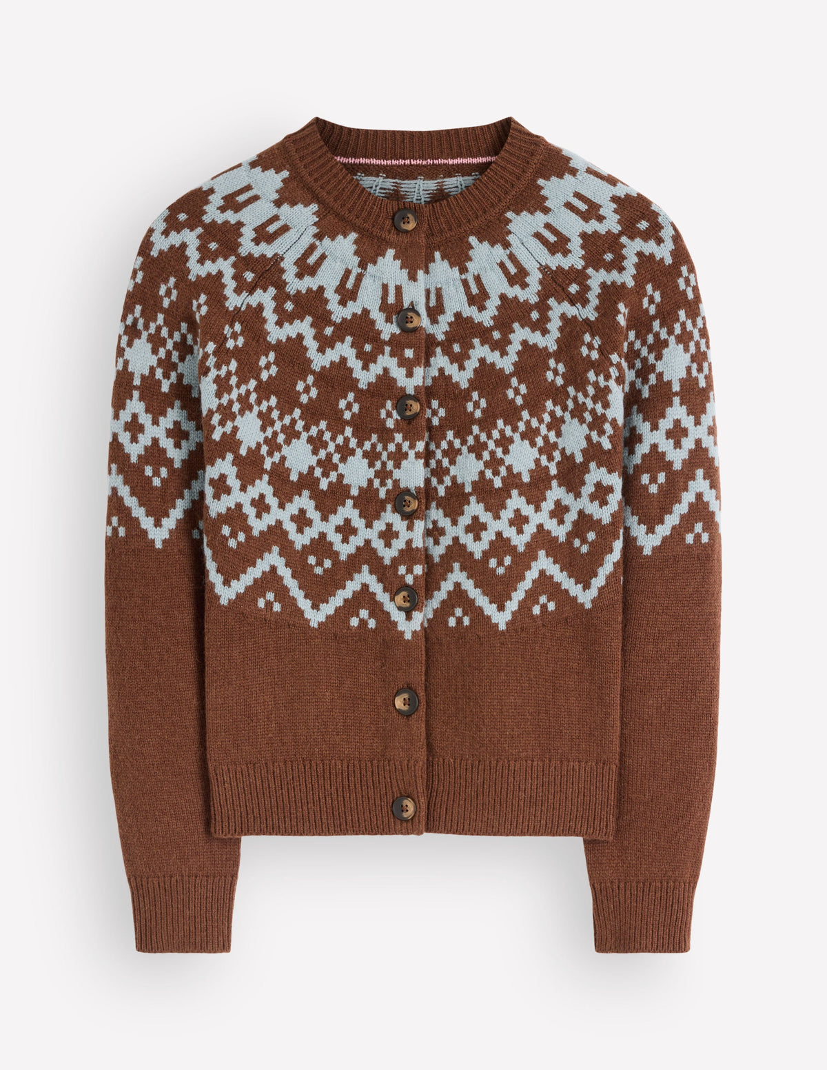 Mae Fair Isle Cardigan-Potting Soil-8