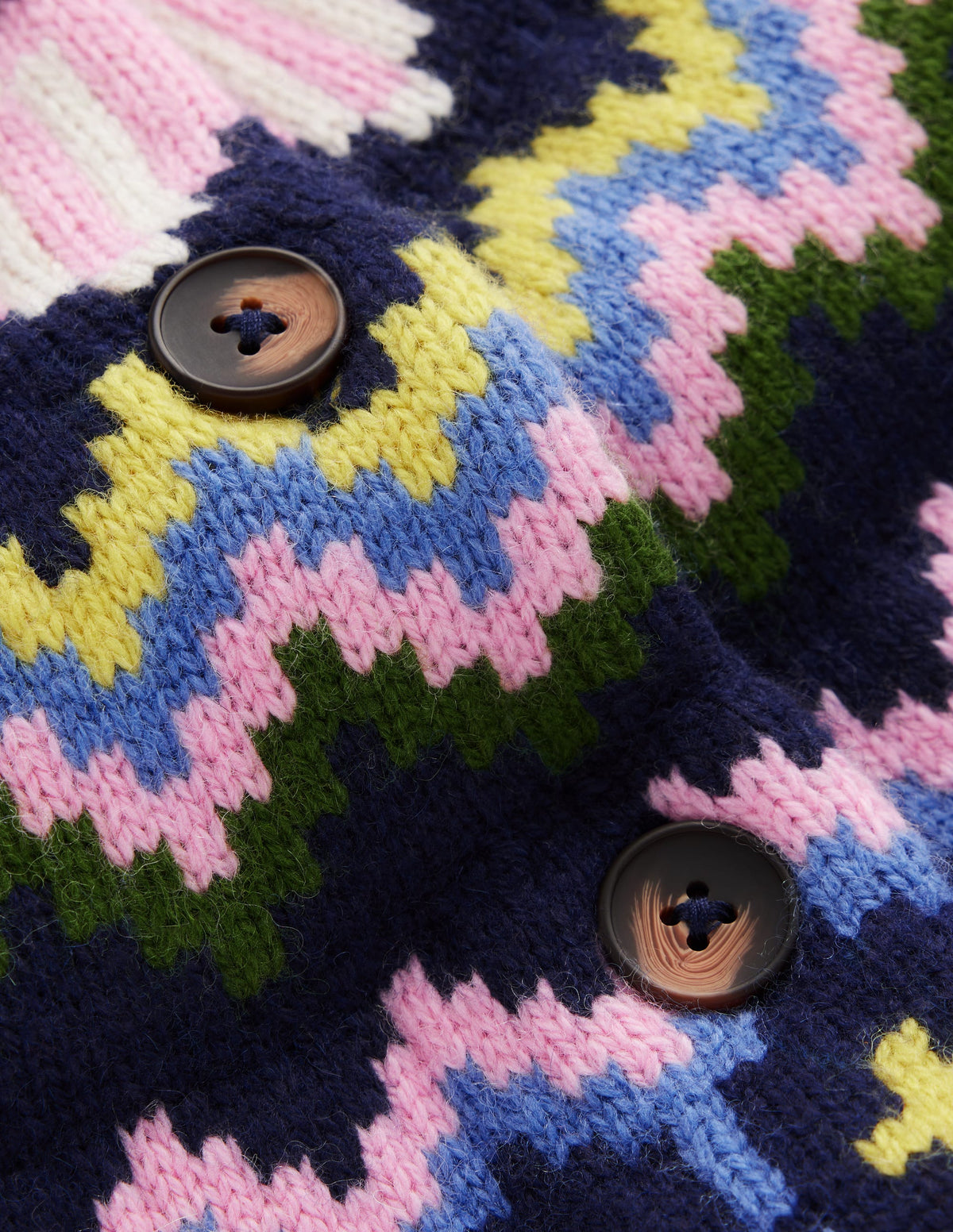 Mae Fair Isle Cardigan-Navy fair isle - Image 8