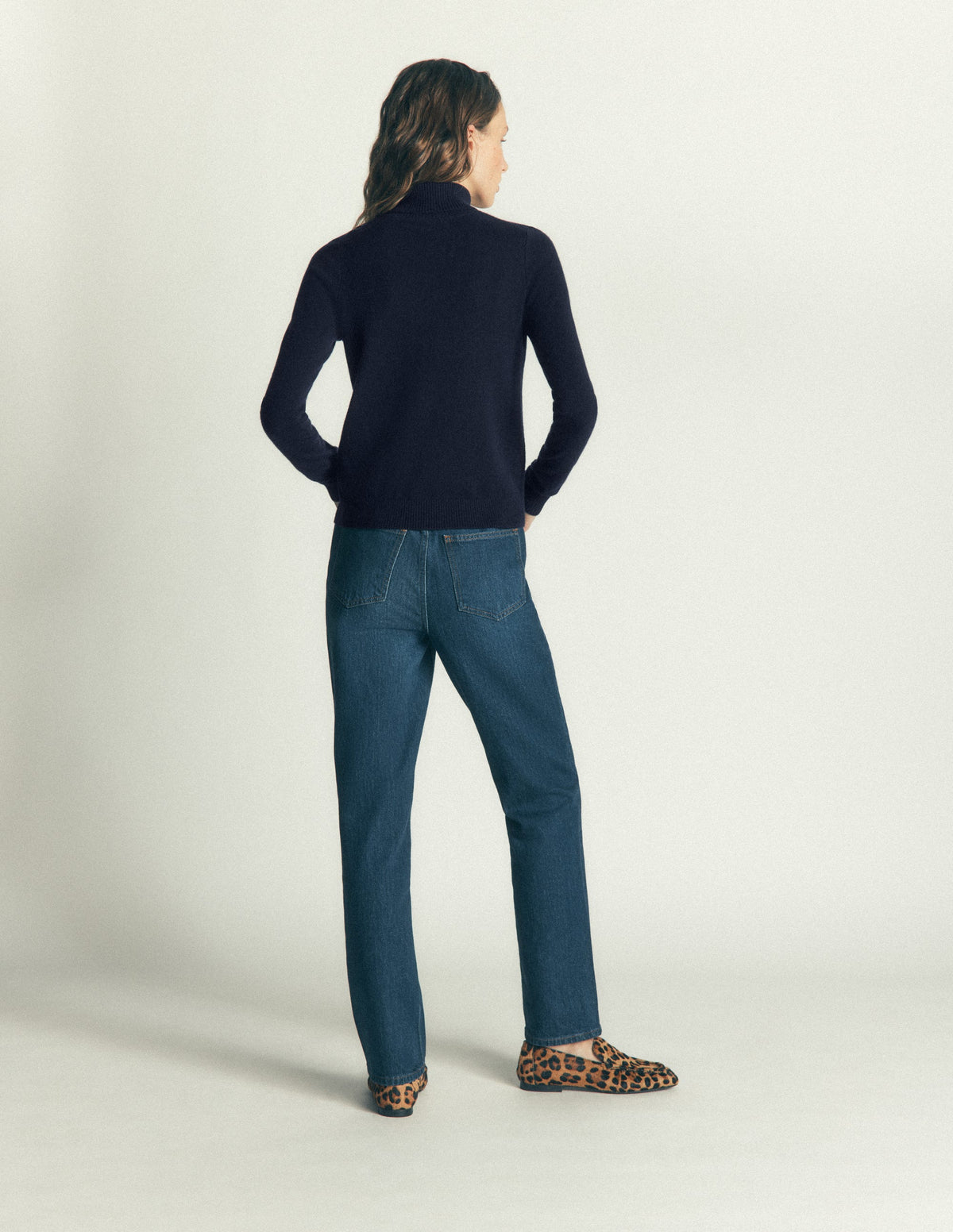 Elsie Cashmere Roll Neck-Navy-6