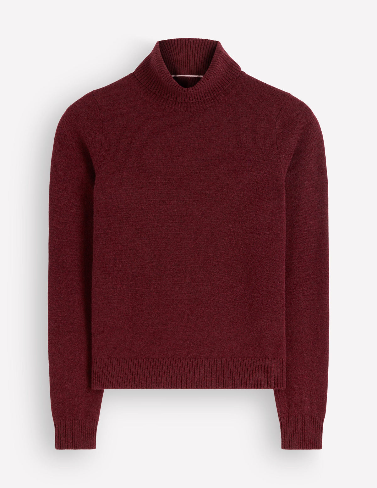 Elsie Cashmere Roll Neck-Deep Burgundy-5