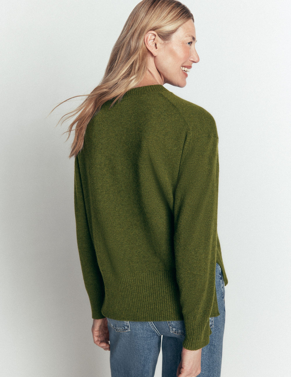 Fay Cashmere Crew Neck Jumper-Dark Courtyard melange - Image 3