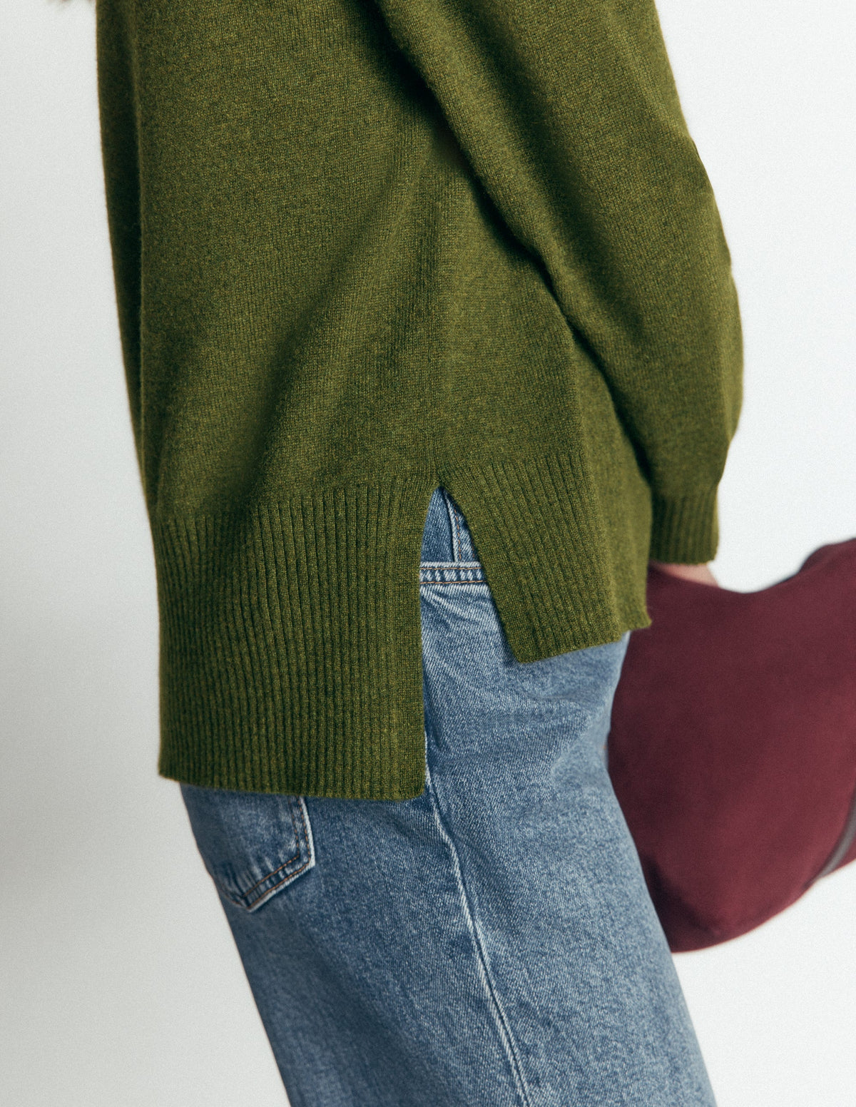 Fay Cashmere Crew Neck Jumper-Dark Courtyard melange-4