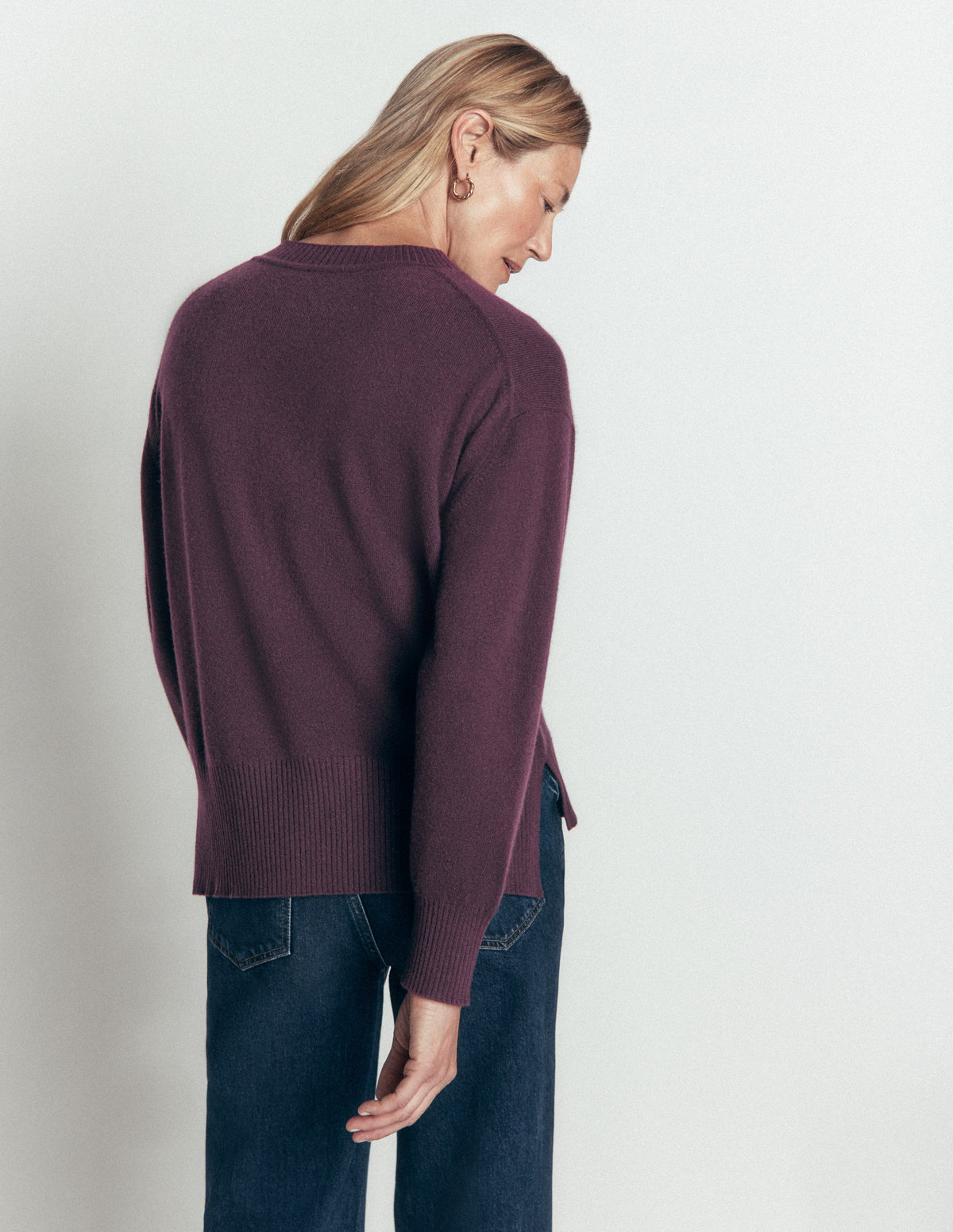 Fay Cashmere Crew Neck Jumper-Winetasting - Image 3