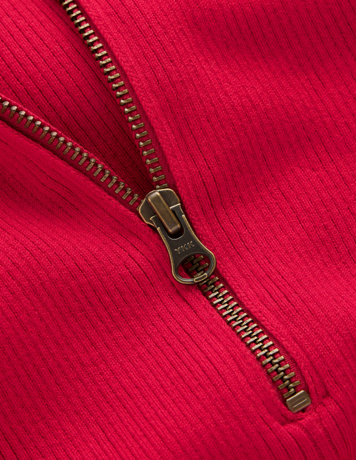 Zelda Half-Zip Ribbed Jumper-Merida Red-6