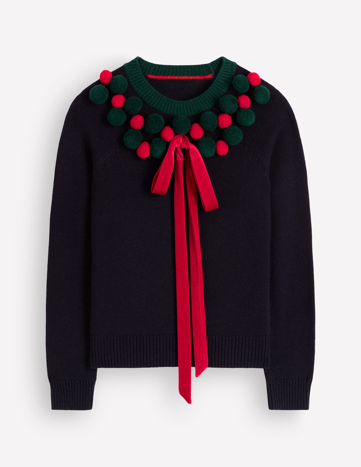 Mae Novelty Jumper-Navy Wreath - Image 5