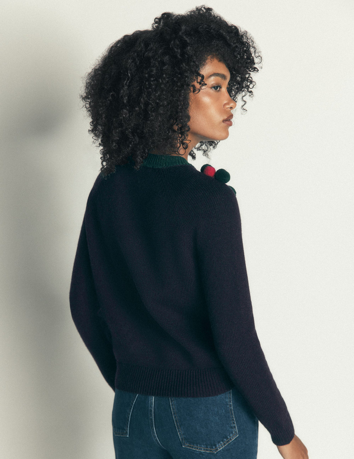Mae Novelty Jumper-Navy Wreath - Image 3