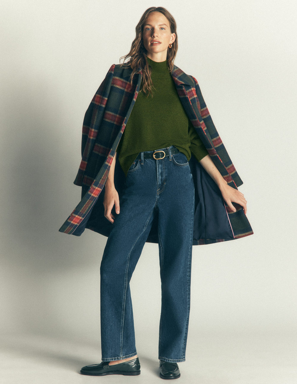 Fay High Neck Cashmere Jumper-Kale Leaf Melange-5