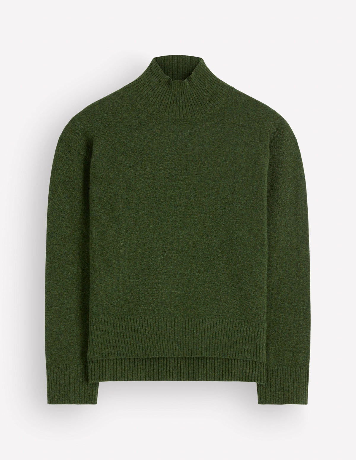 Fay High Neck Cashmere Jumper-Kale Leaf Melange-6
