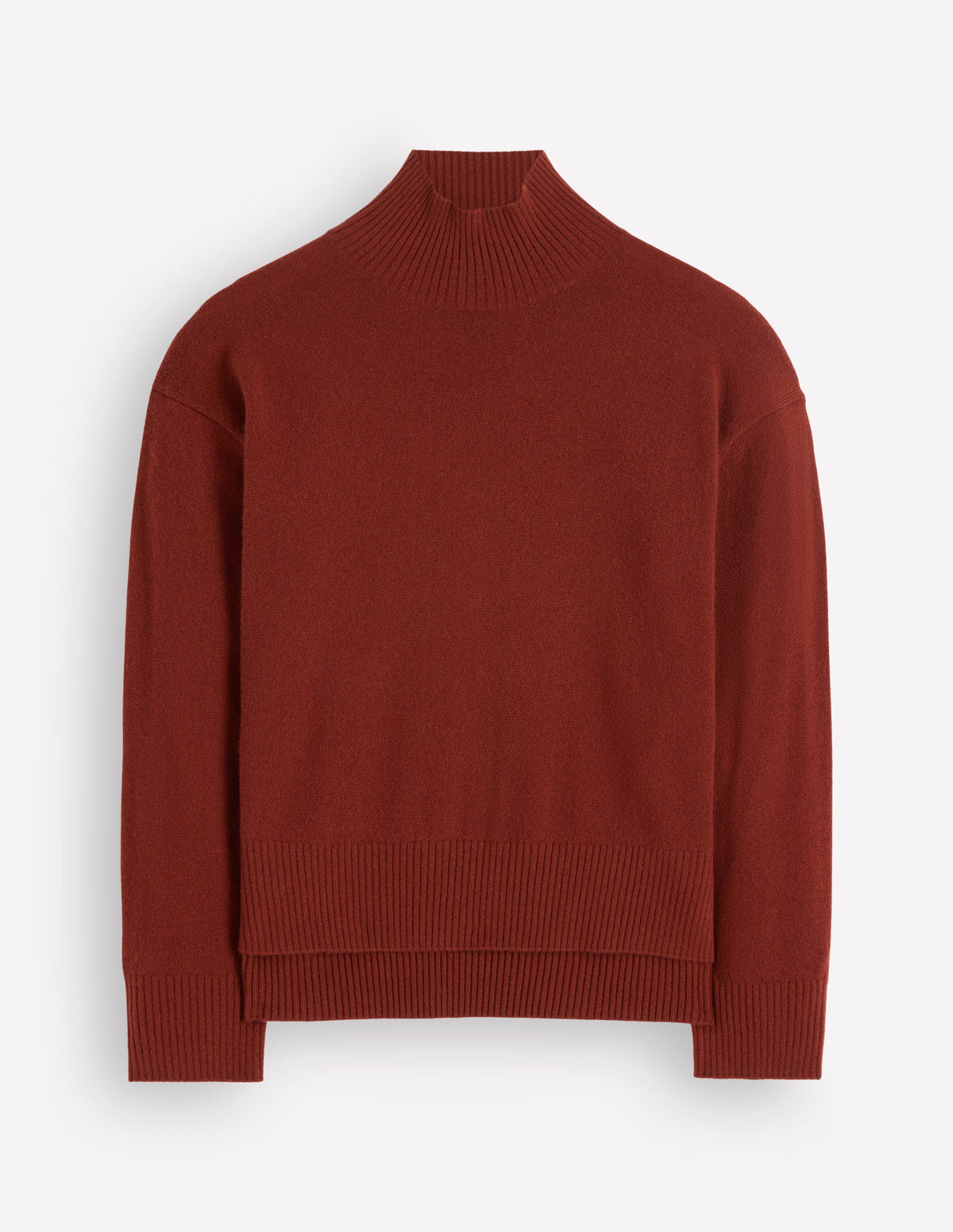 Fay High Neck Cashmere Jumper-Burnt Orange - Image 7