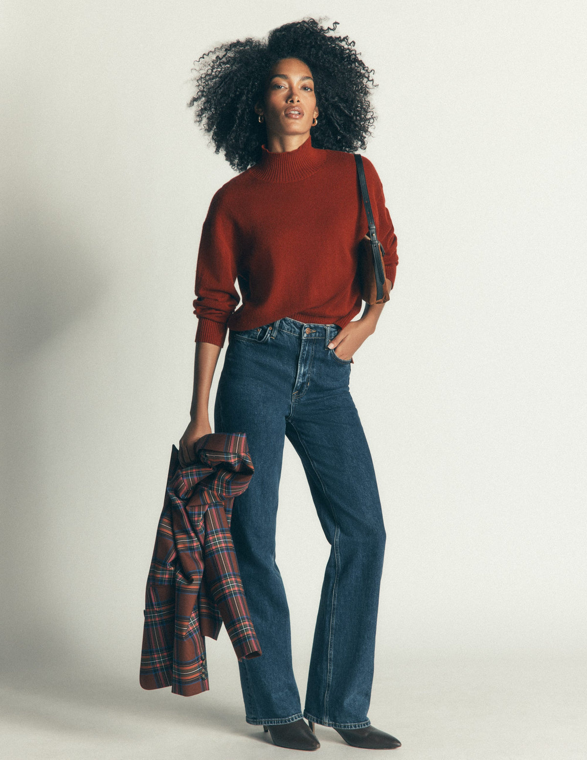 Fay High Neck Cashmere Jumper-Burnt Orange-4