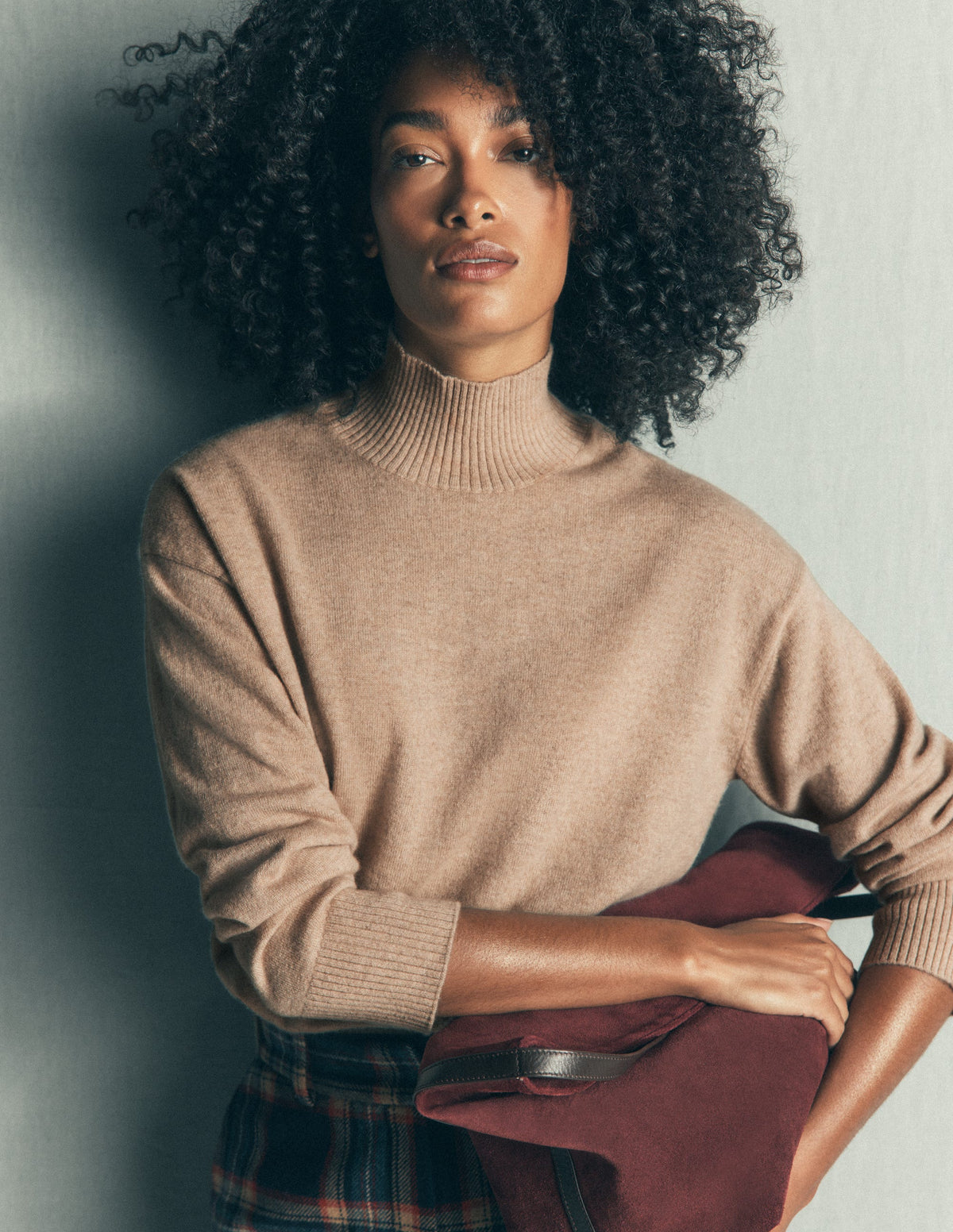 Fay High Neck Cashmere Jumper-Chinchilla Melange-1