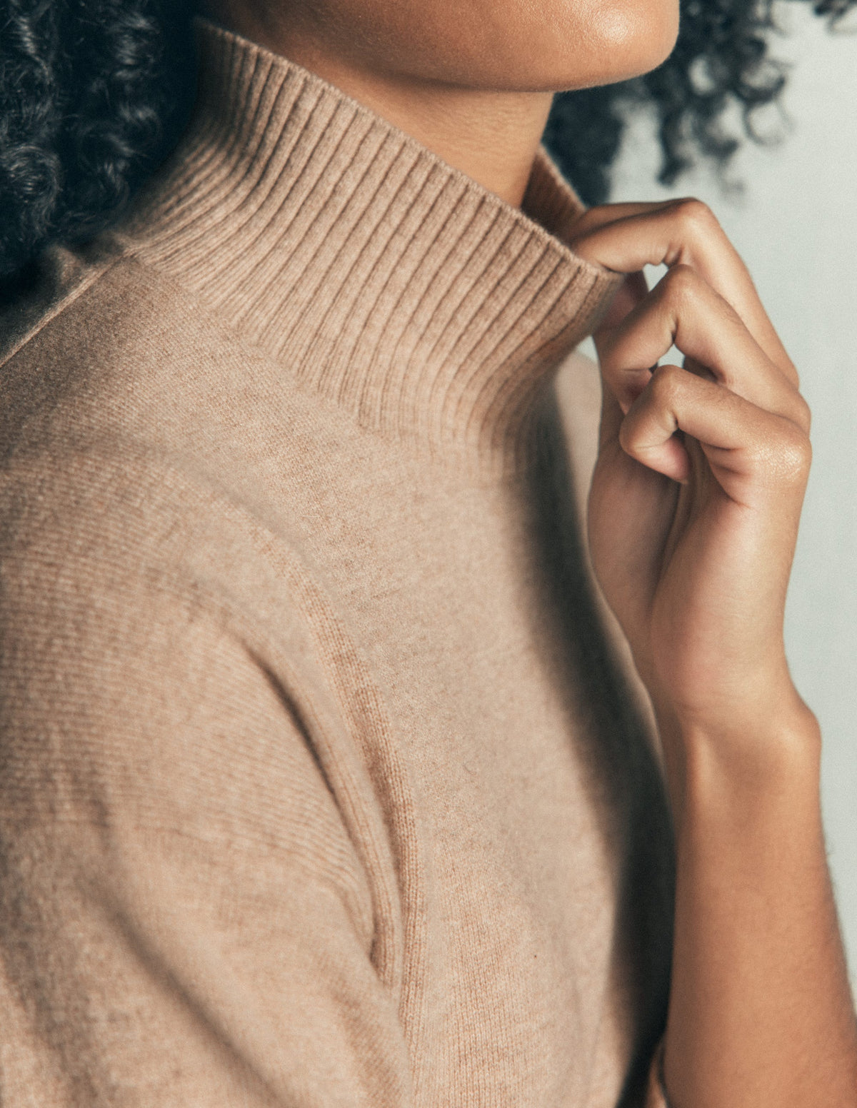Fay High Neck Cashmere Jumper-Chinchilla Melange-6