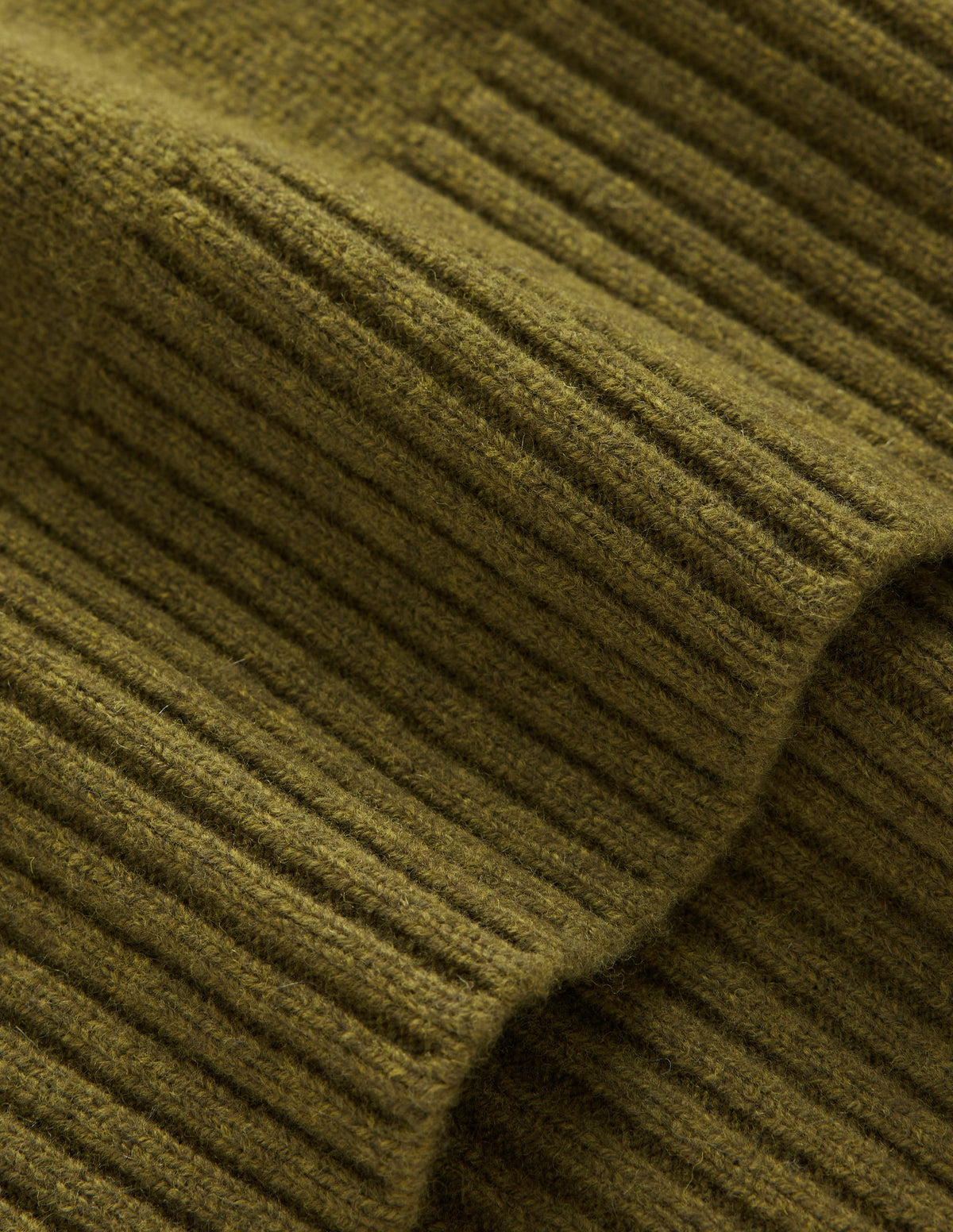 Marta Longline Merino Jumper-Ochre Green - Image 7