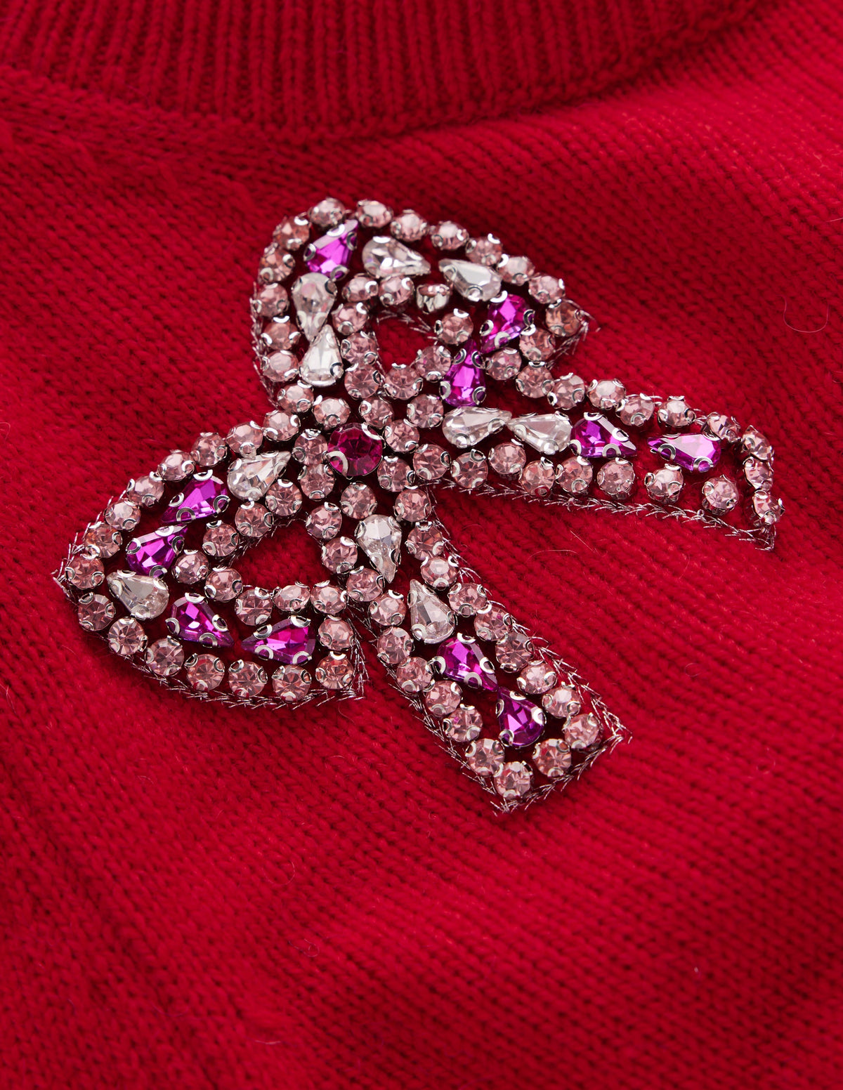 Ria Embellished Knit Jumper-Red Christmas-8